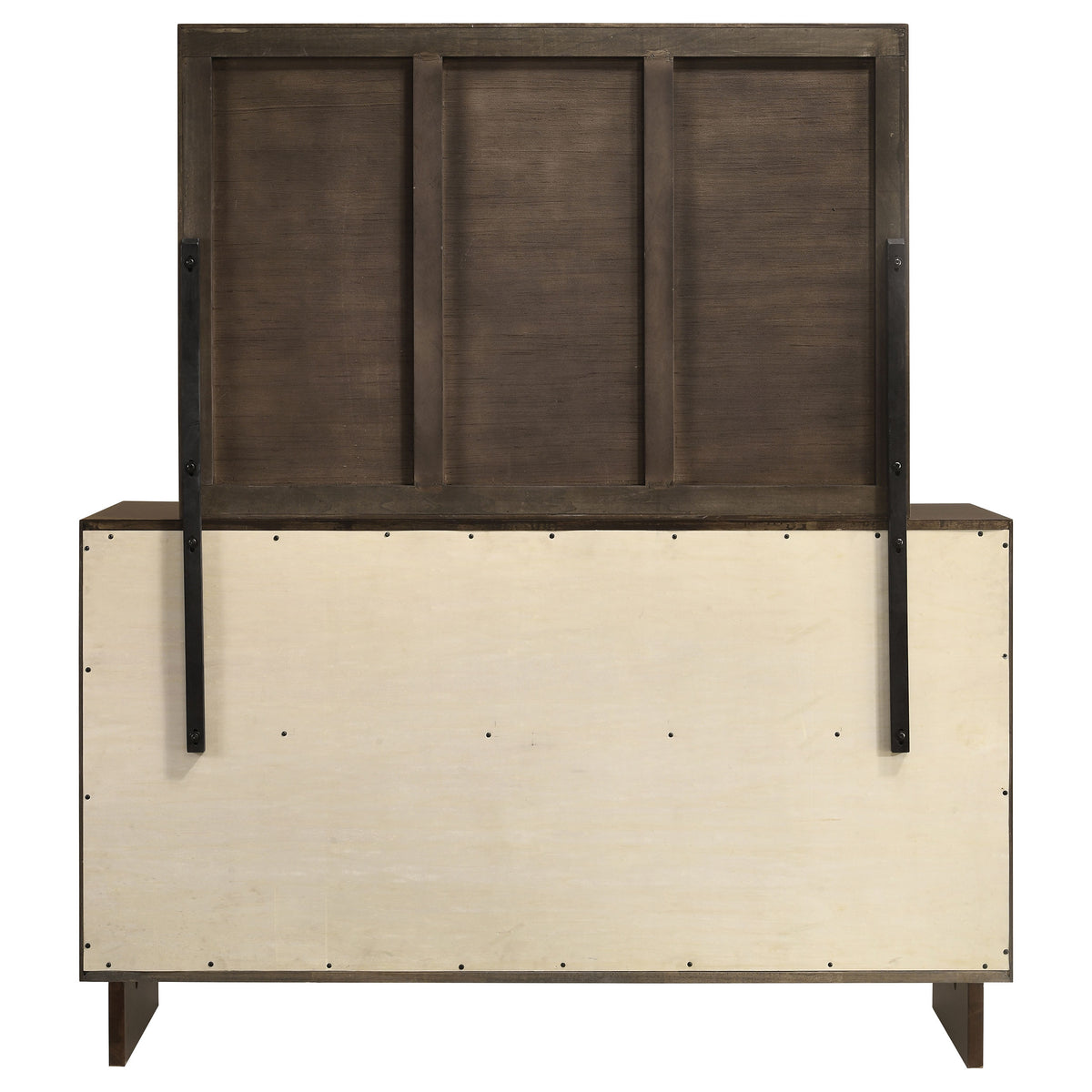 Glenwood 6-drawer Dresser with Mirror Warm Brown