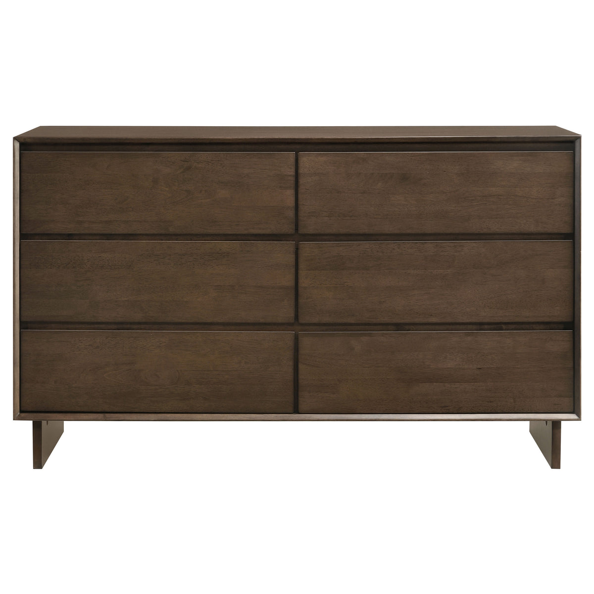 Glenwood 6-drawer Dresser Warm Brown
