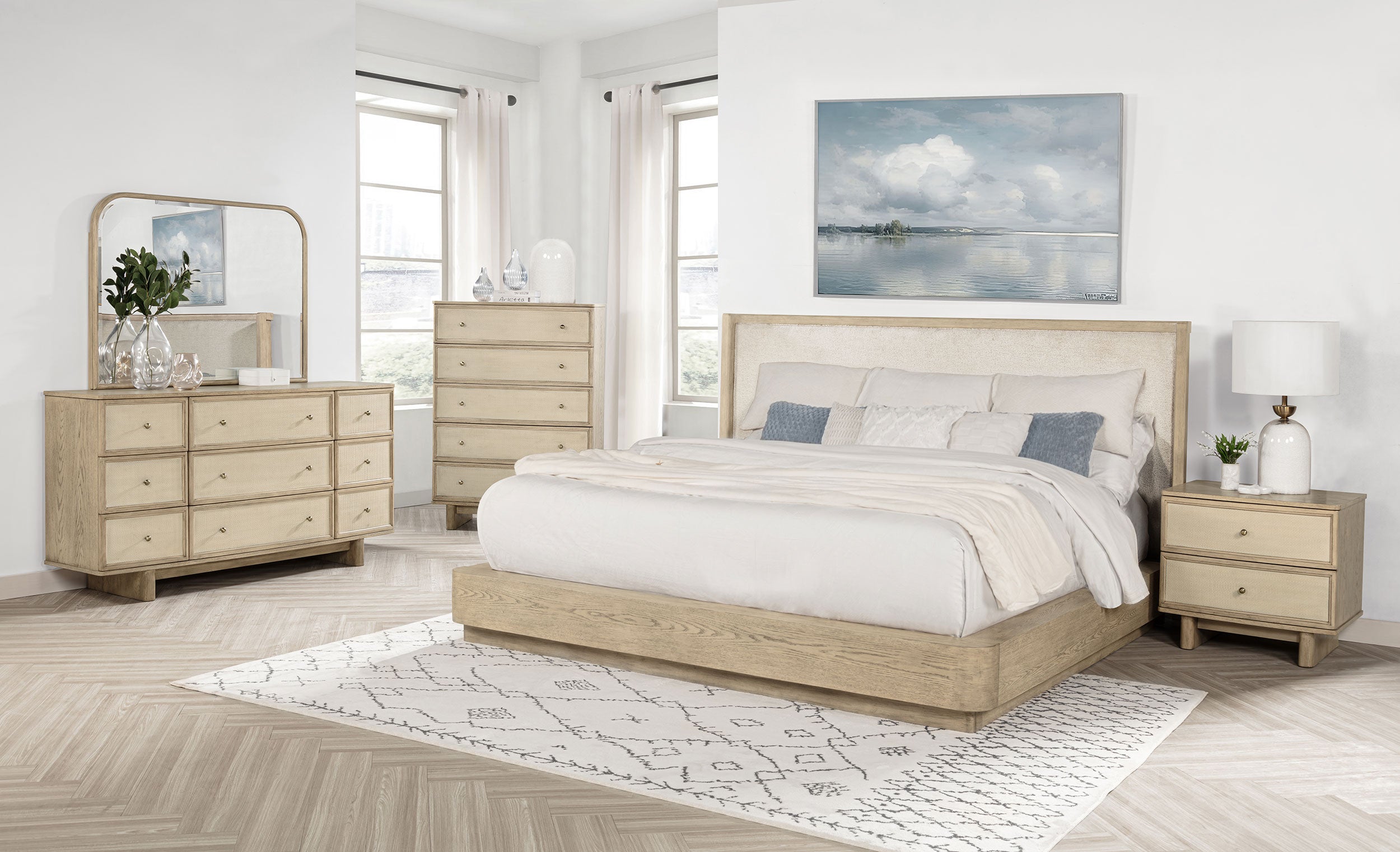 Kailani Wood Wingback Bed