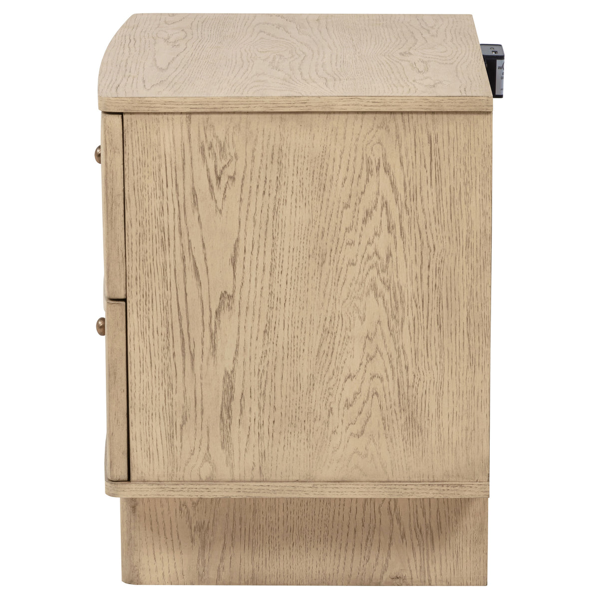 Kailani 2-drawer Nightstand with USB Ports Beige Oak
