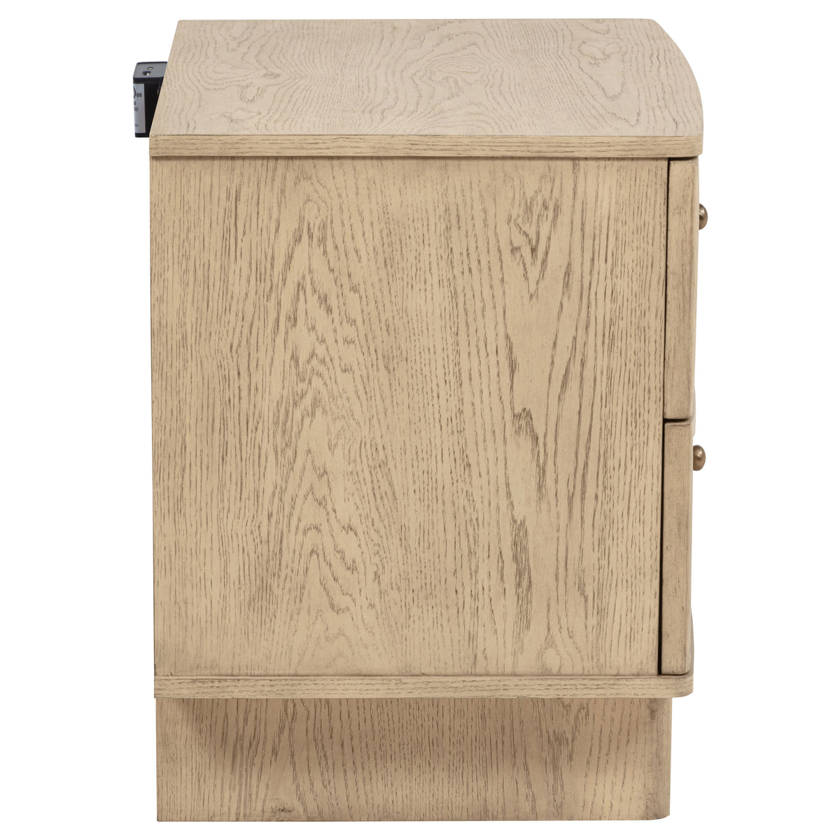 Kailani 2-drawer Nightstand with USB Ports Beige Oak