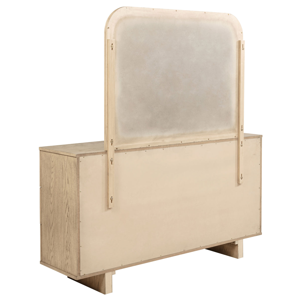 Kailani 9-drawer Dresser with Mirror Beige Oak