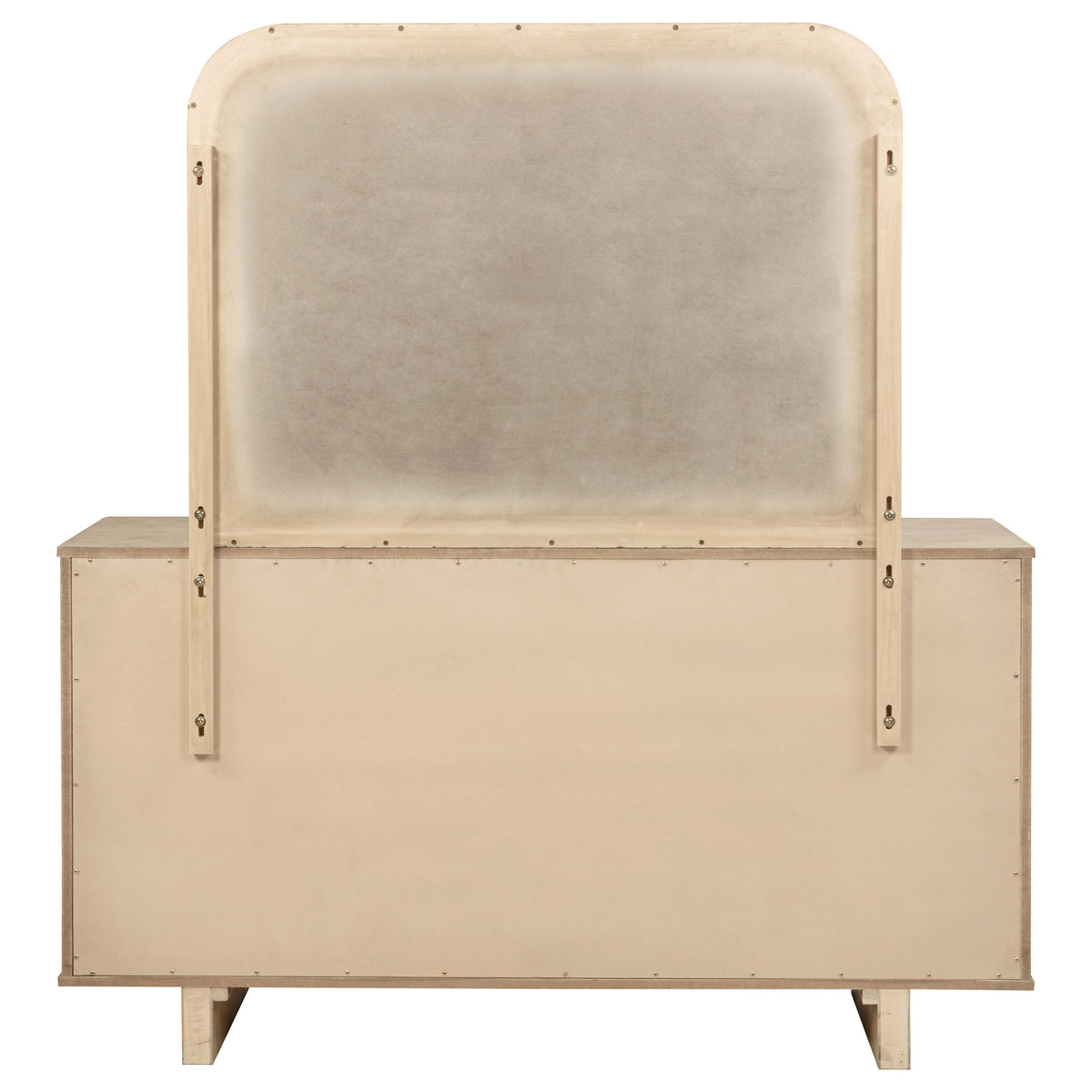 Kailani 9-drawer Dresser with Mirror Beige Oak