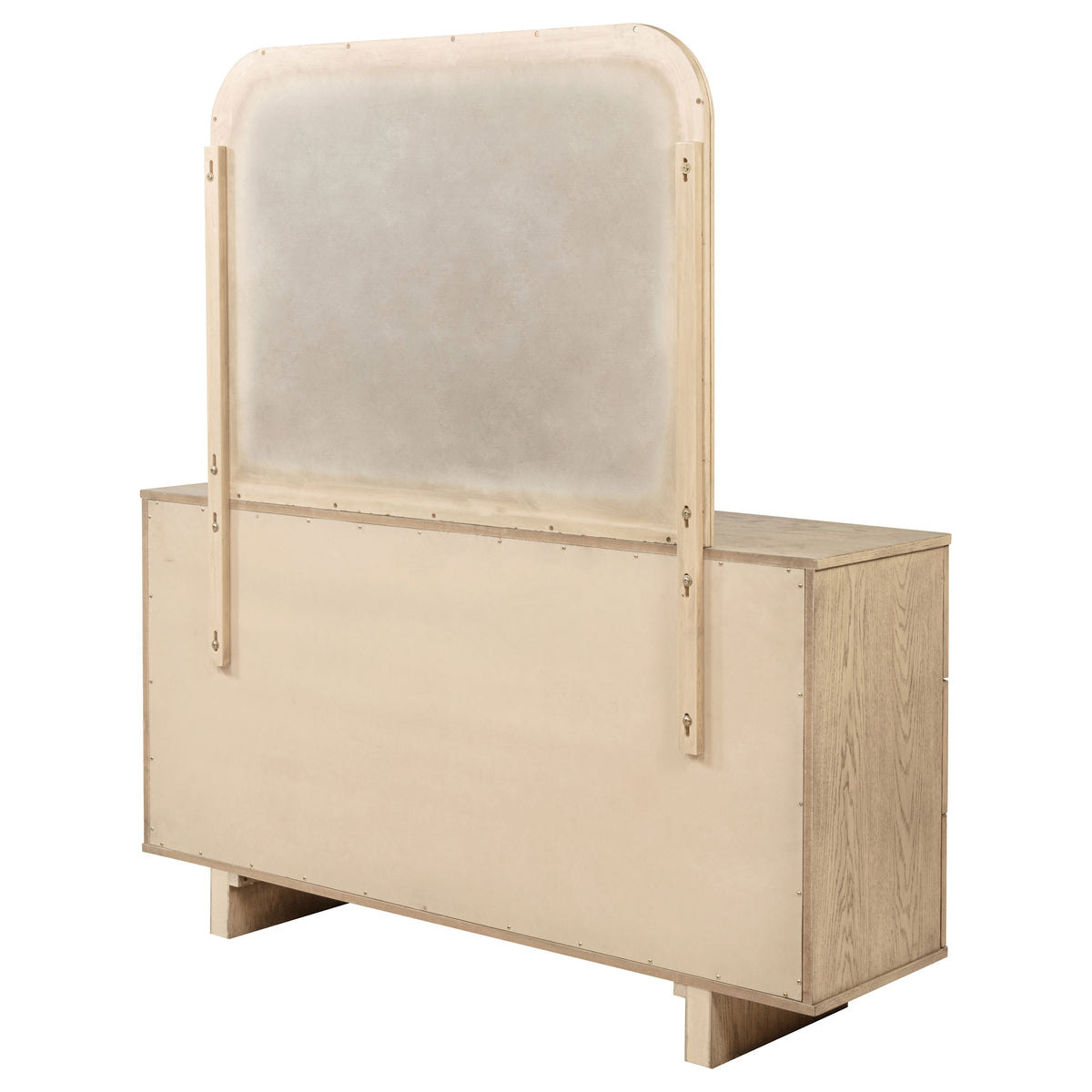 Kailani 9-drawer Dresser with Mirror Beige Oak