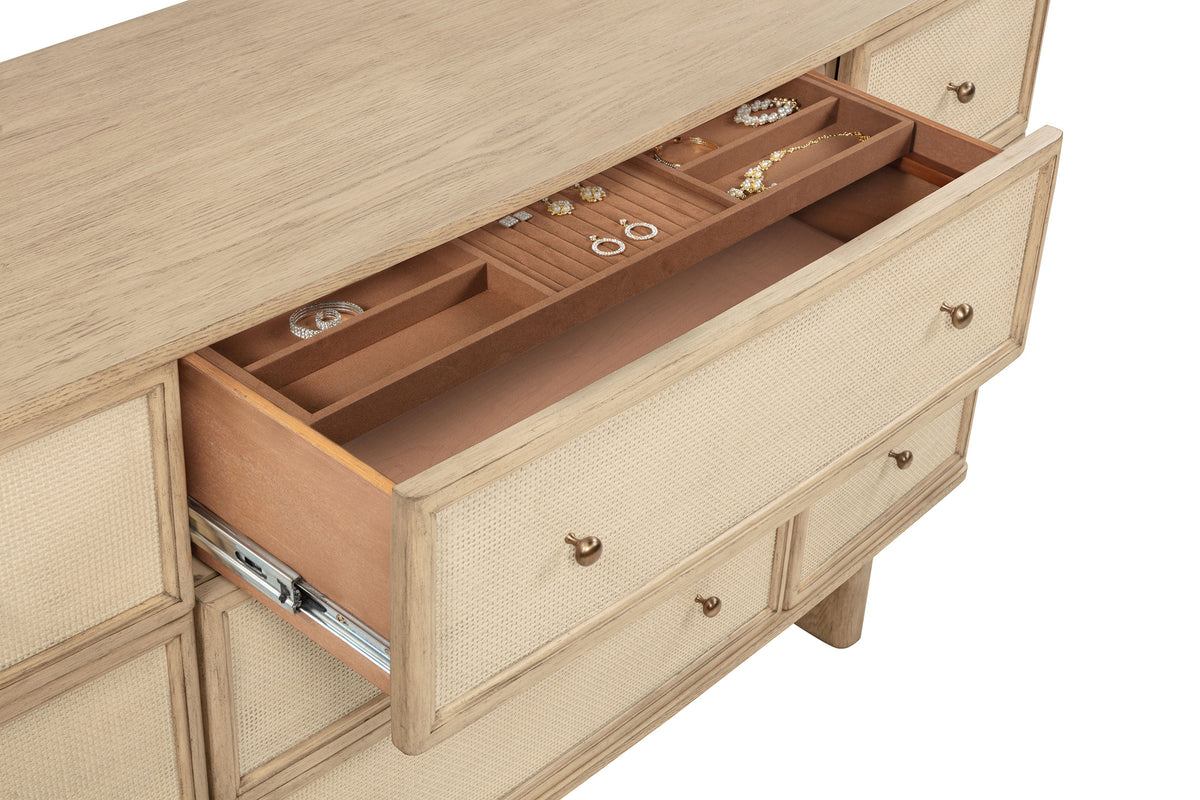Kailani 9-drawer Dresser Beige Oak