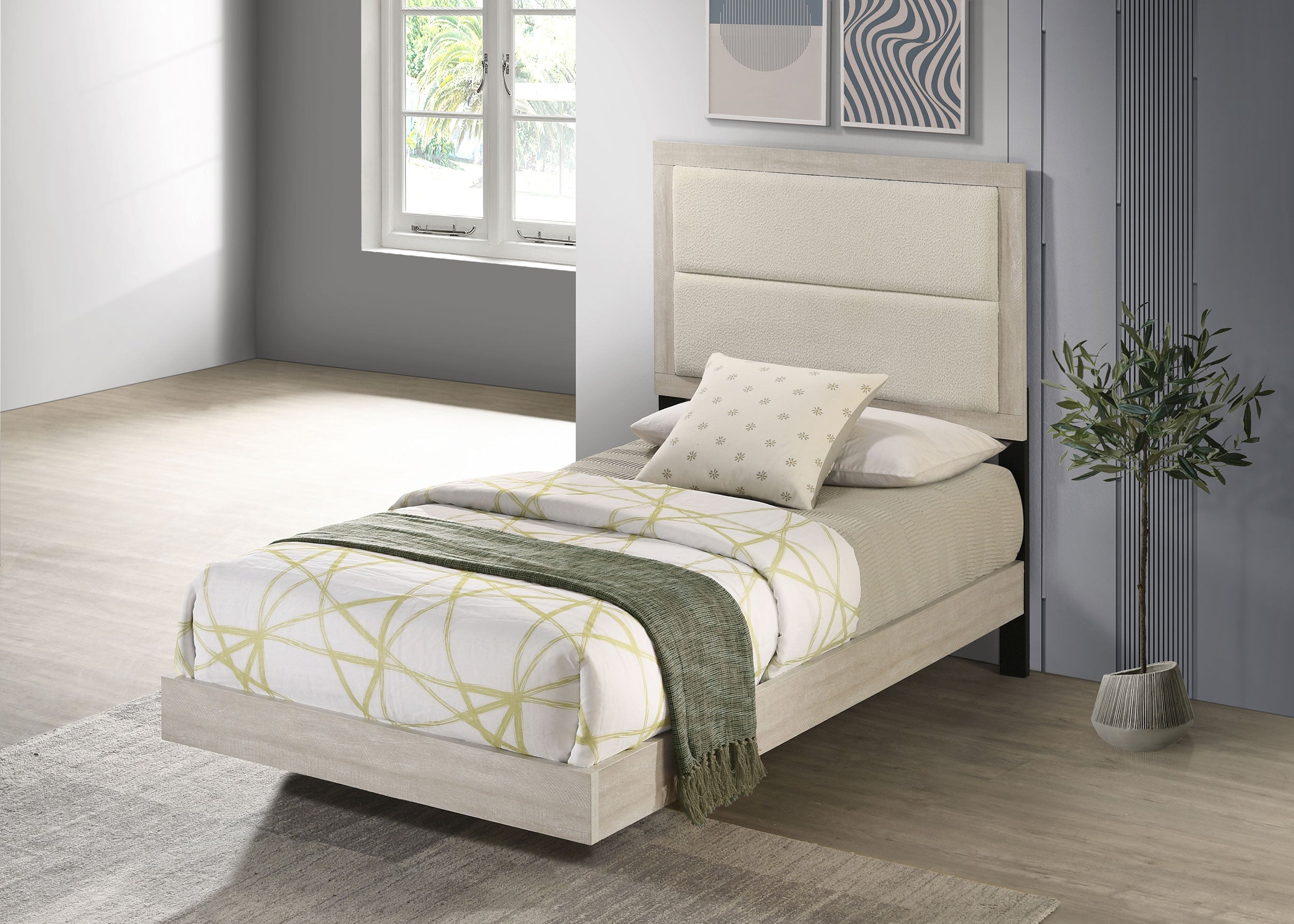 Trenton Wood Panel Bed - Twin