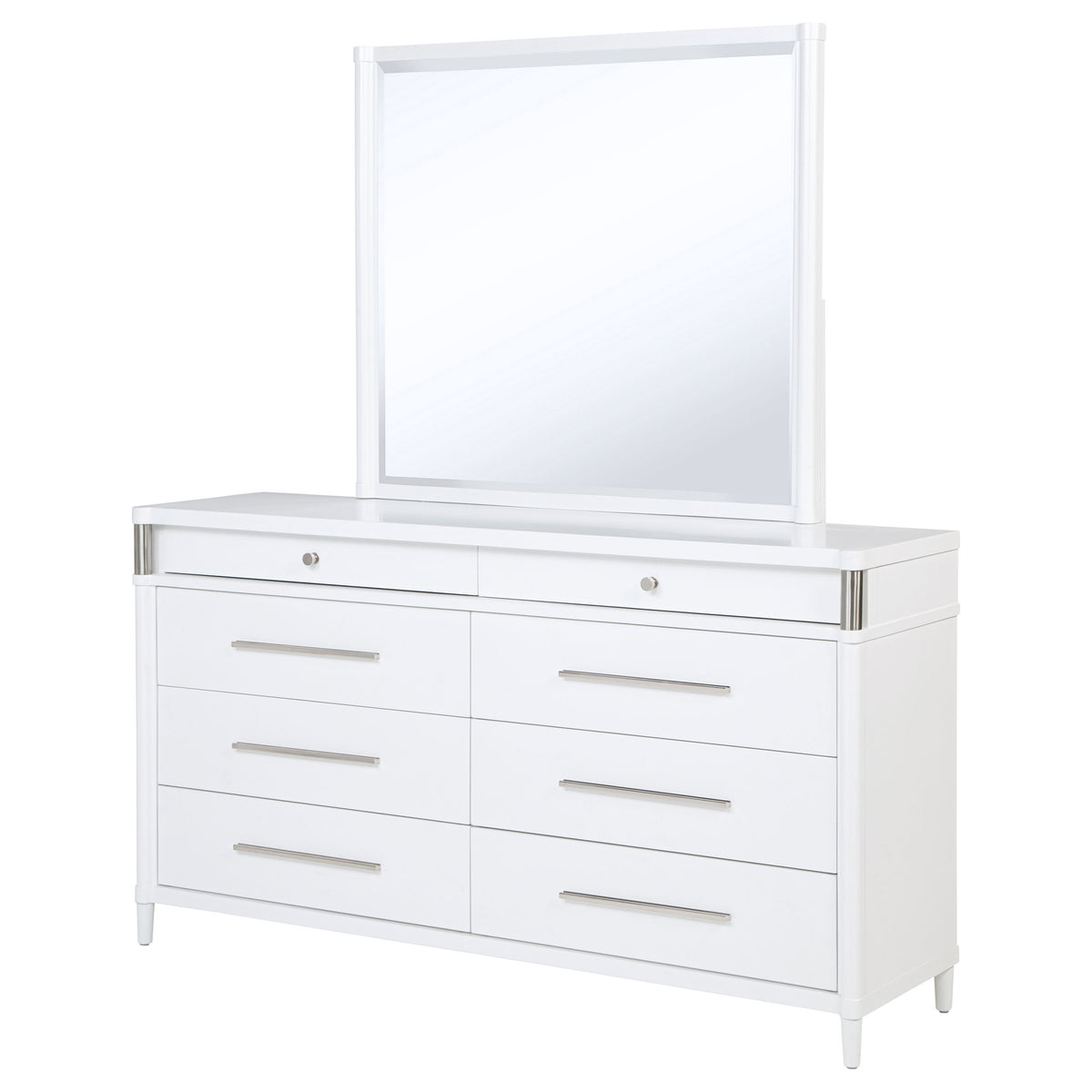 Gracemont 8-drawer Dresser with Mirror White