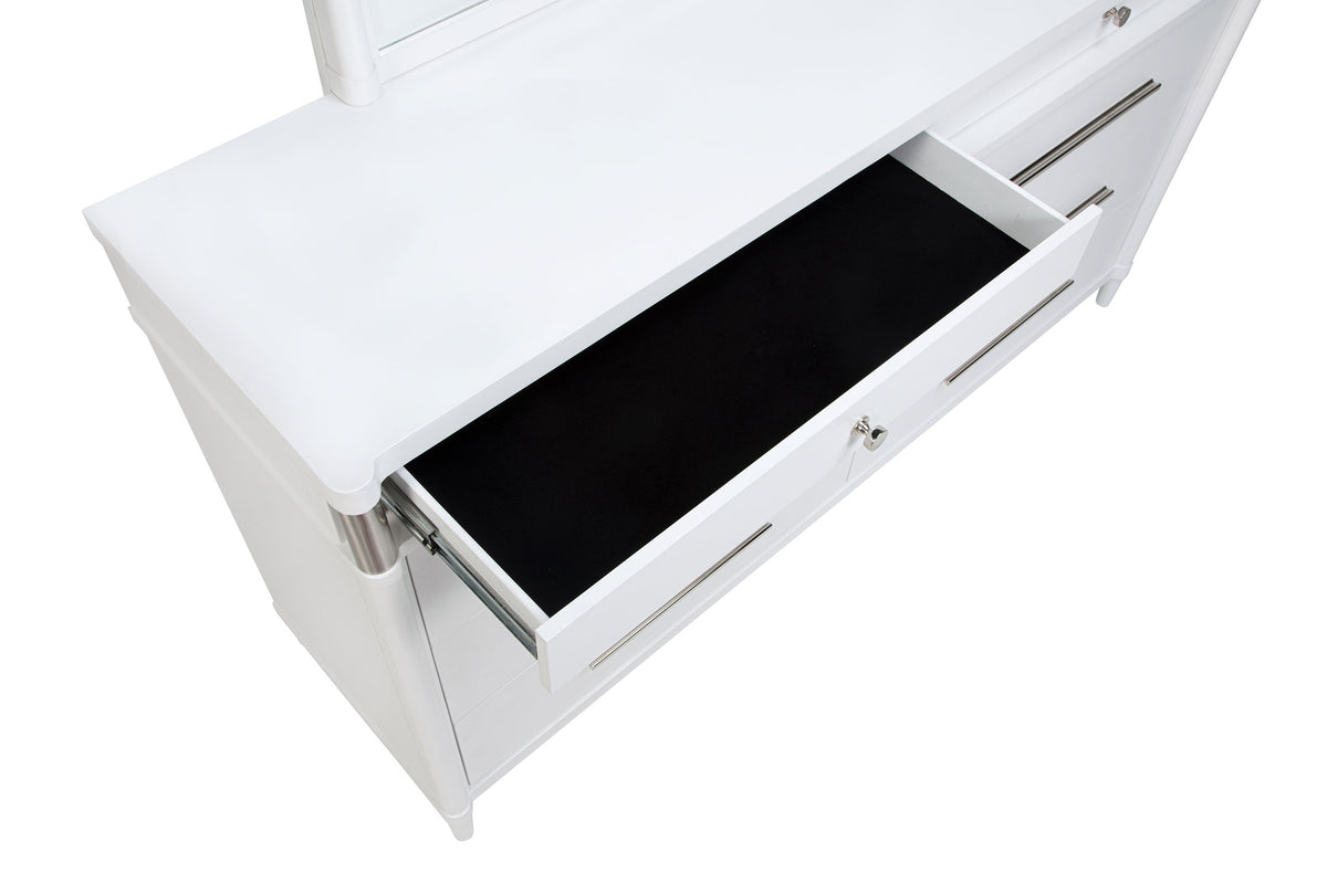 Gracemont 8-drawer Dresser with Mirror White