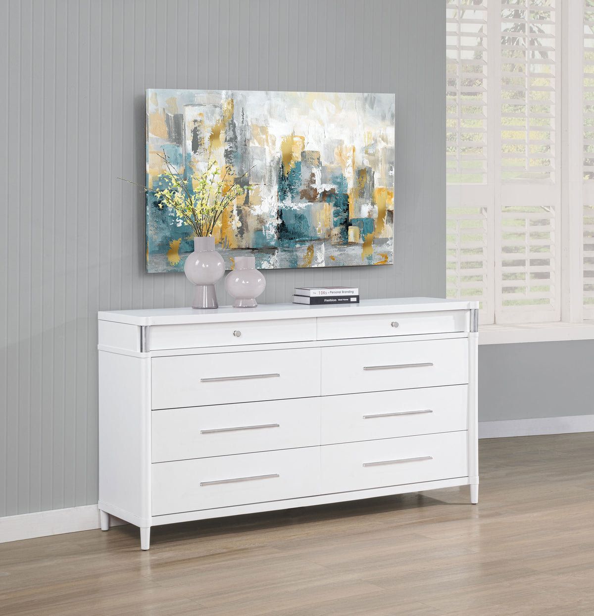 Gracemont 8-drawer Dresser White