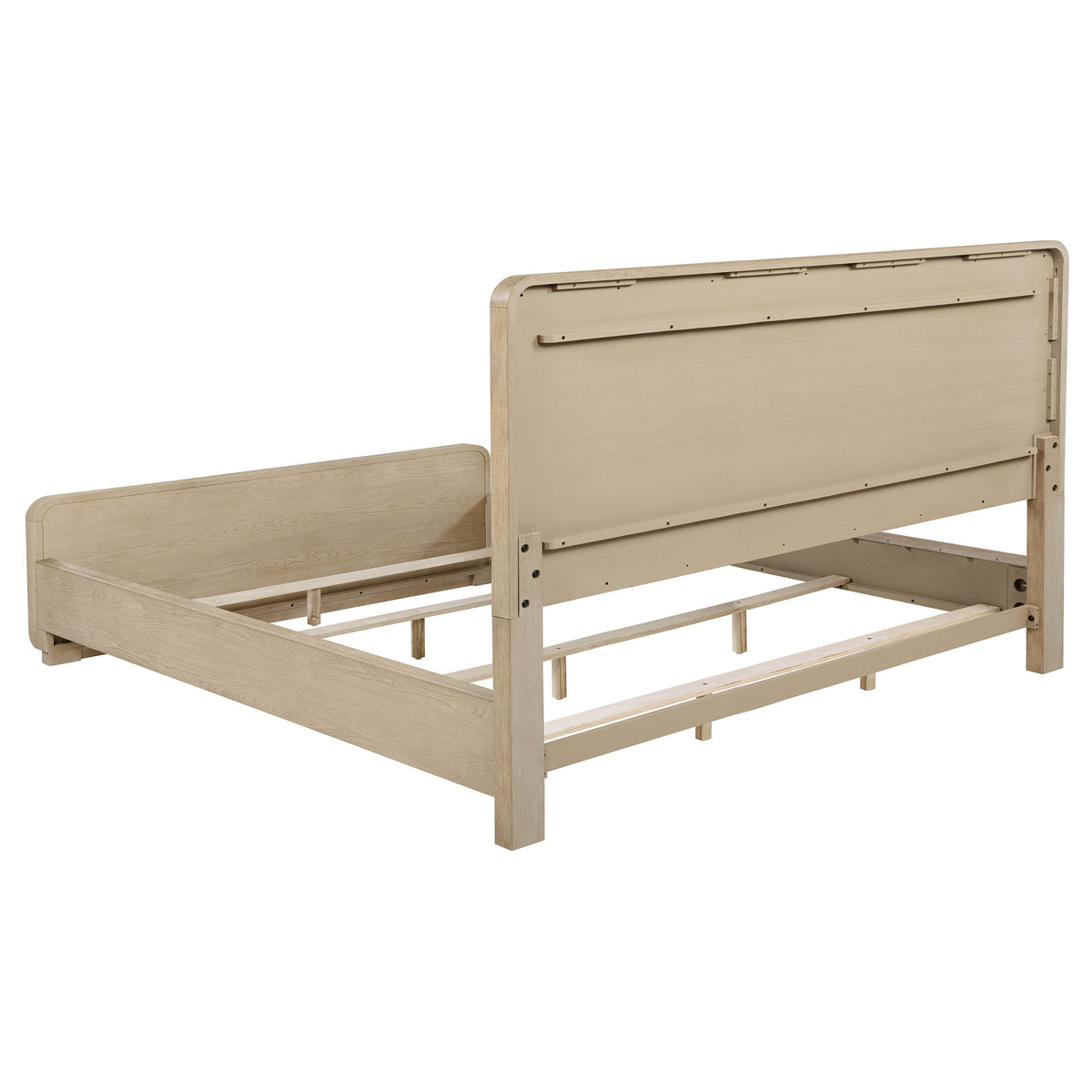 Ladera 4-piece California King Bedroom Set with Boucle Upholstered Bed Light Elm