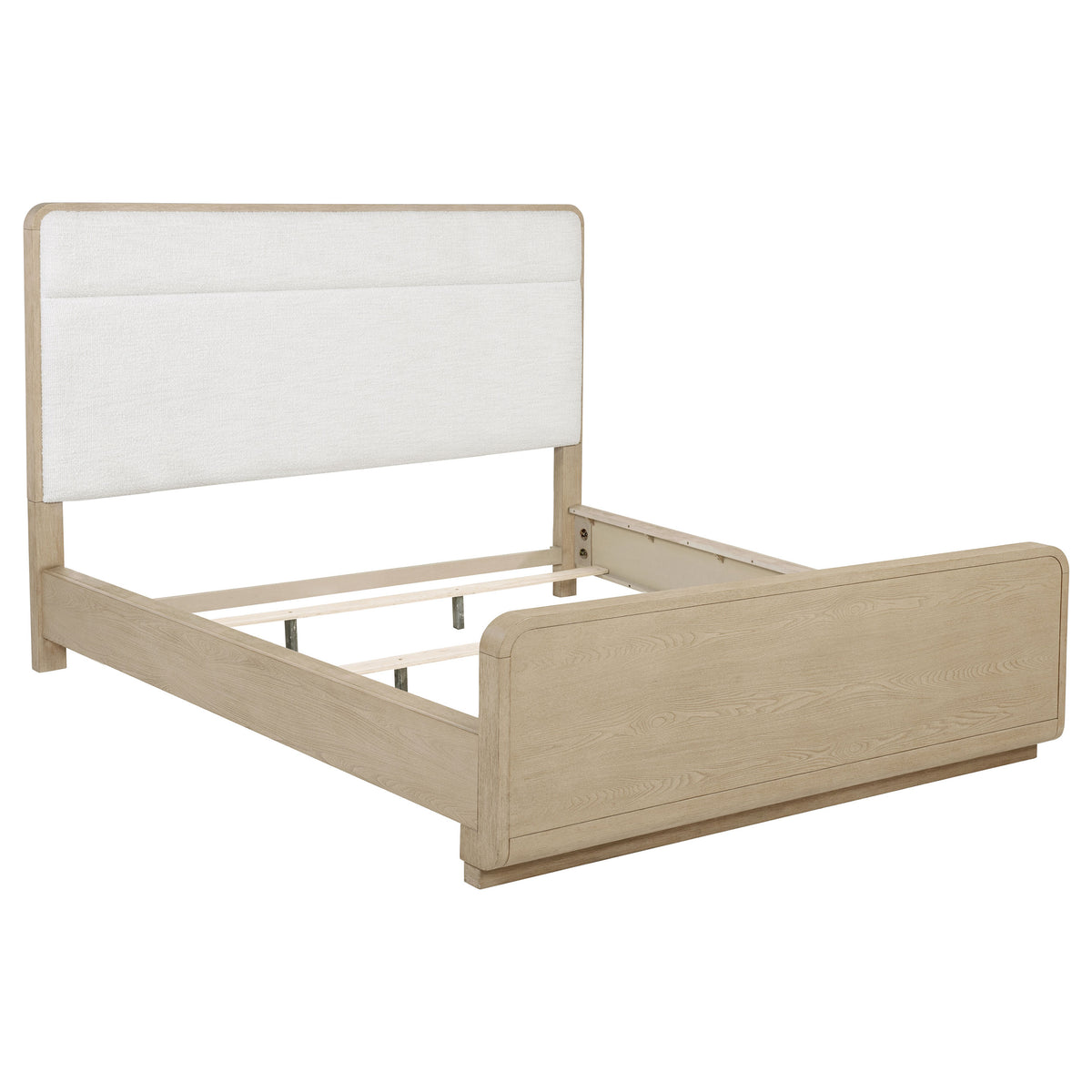 Ladera 5-piece California King Bedroom Set with Boucle Upholstered Bed Light Elm
