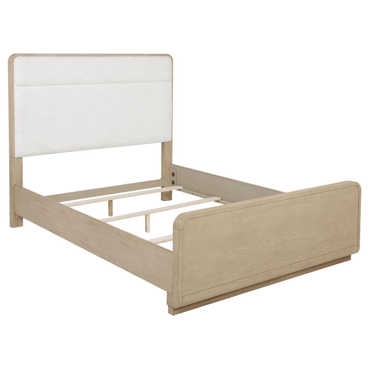 Ladera 4-piece Queen Bedroom Set with Boucle Upholstered Bed Light Elm