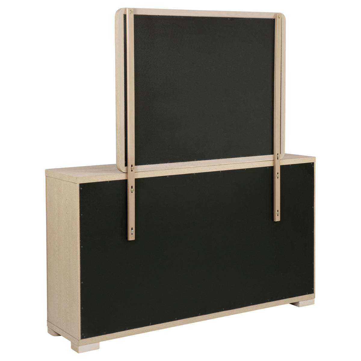 Ladera 6-drawer Dresser with Mirror Light Elm