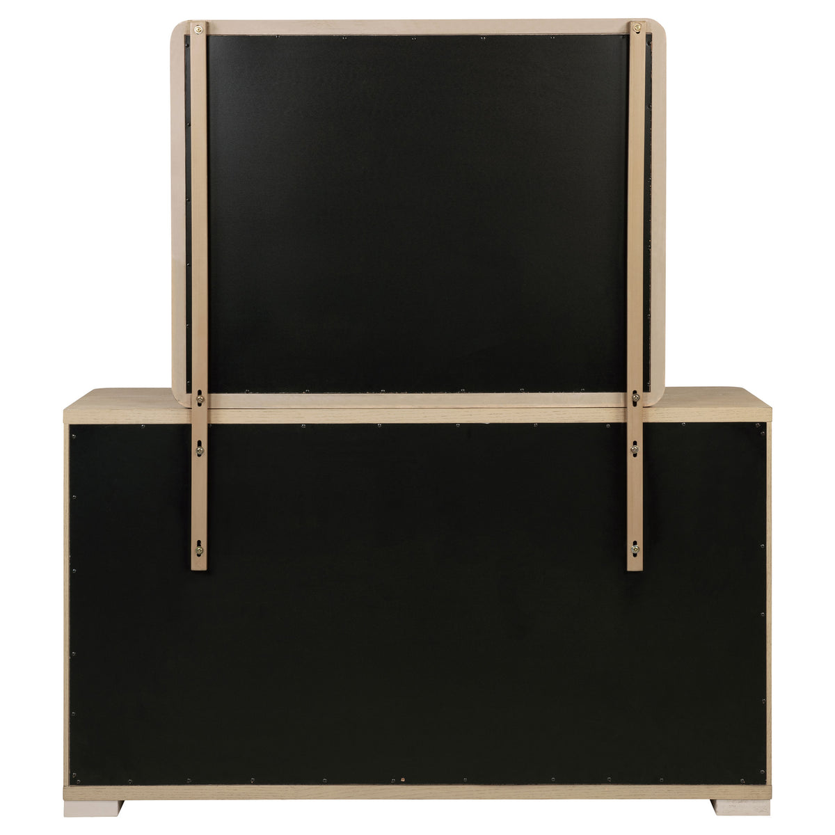 Ladera 6-drawer Dresser with Mirror Light Elm