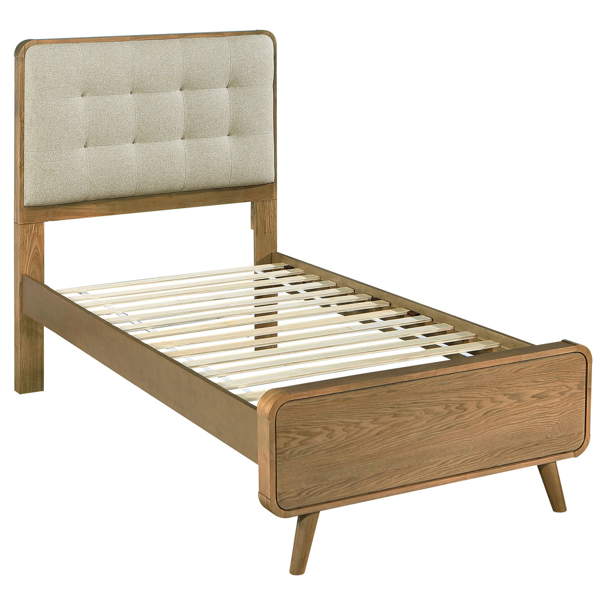 Robyn 4-piece Twin Mid-Century Modern Bedroom Set Light Ash