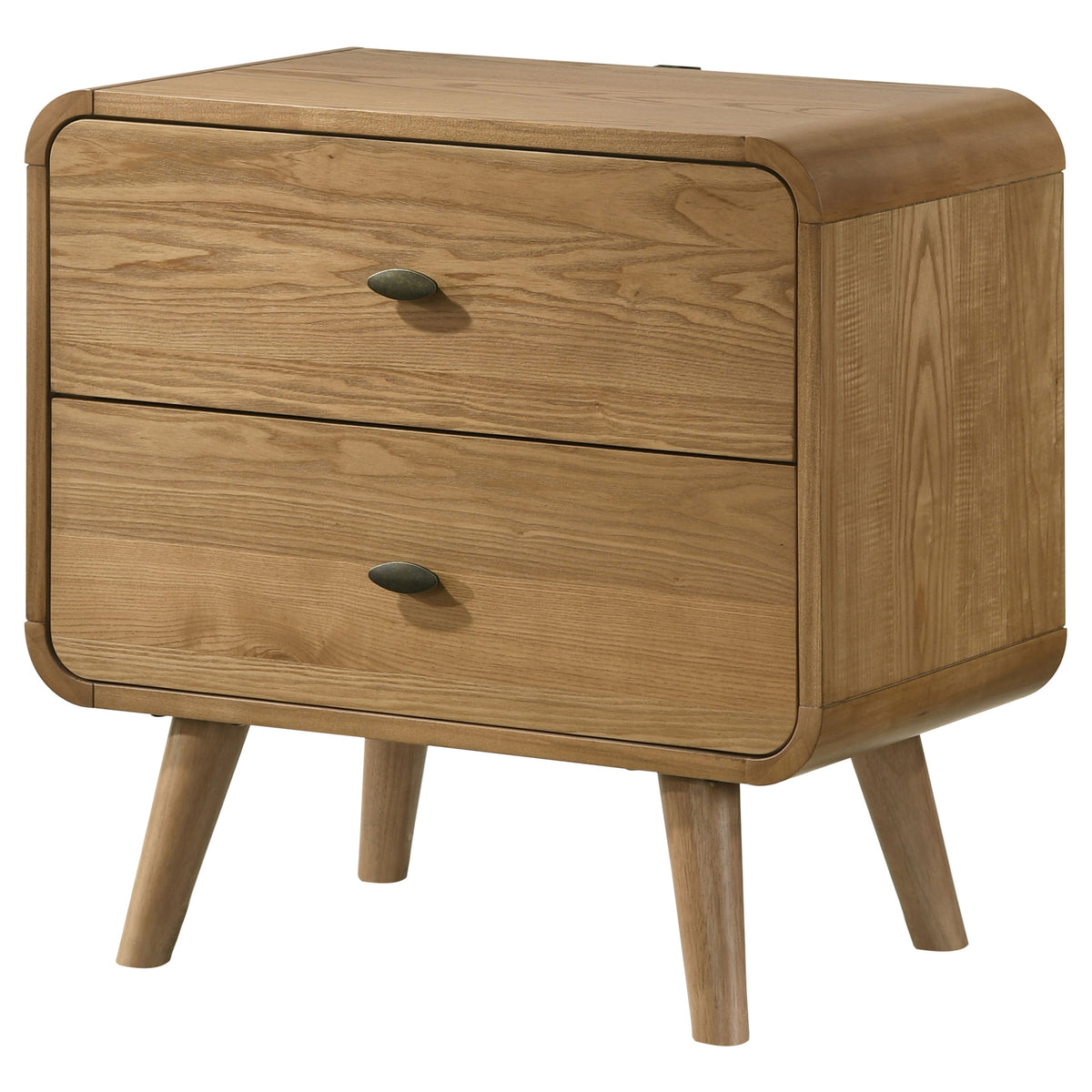 Robyn 2-drawer Nightstand with USB Ports Light Ash