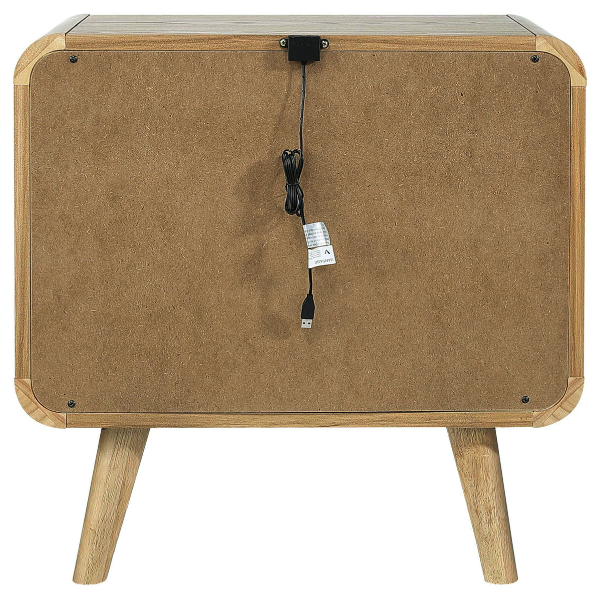 Robyn 2-drawer Nightstand with USB Ports Light Ash
