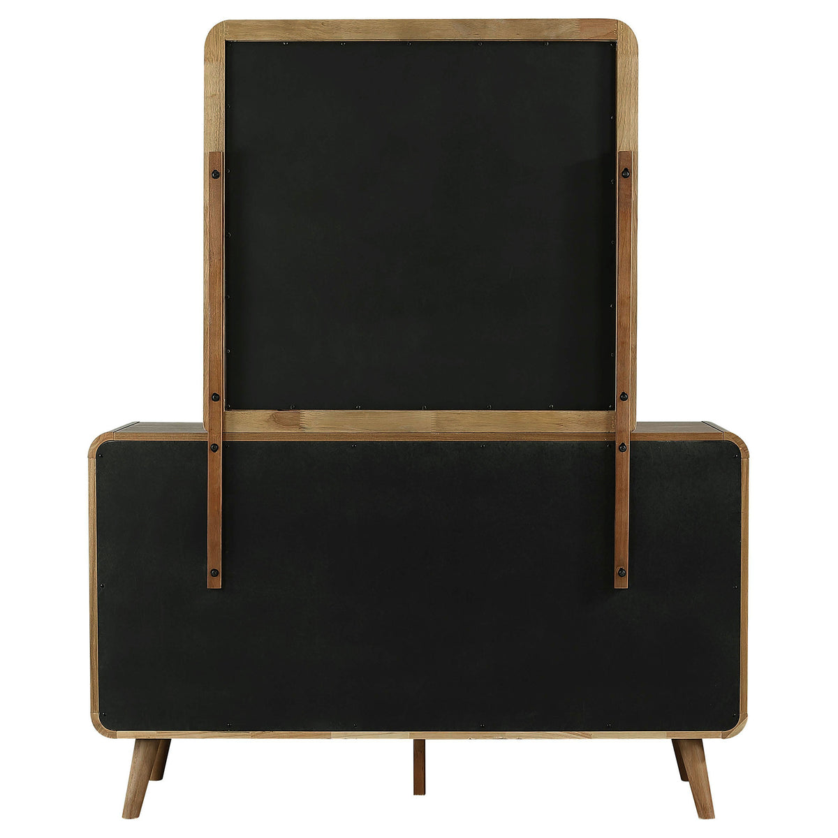 Robyn 6-drawer Dresser with Mirror Light Ash