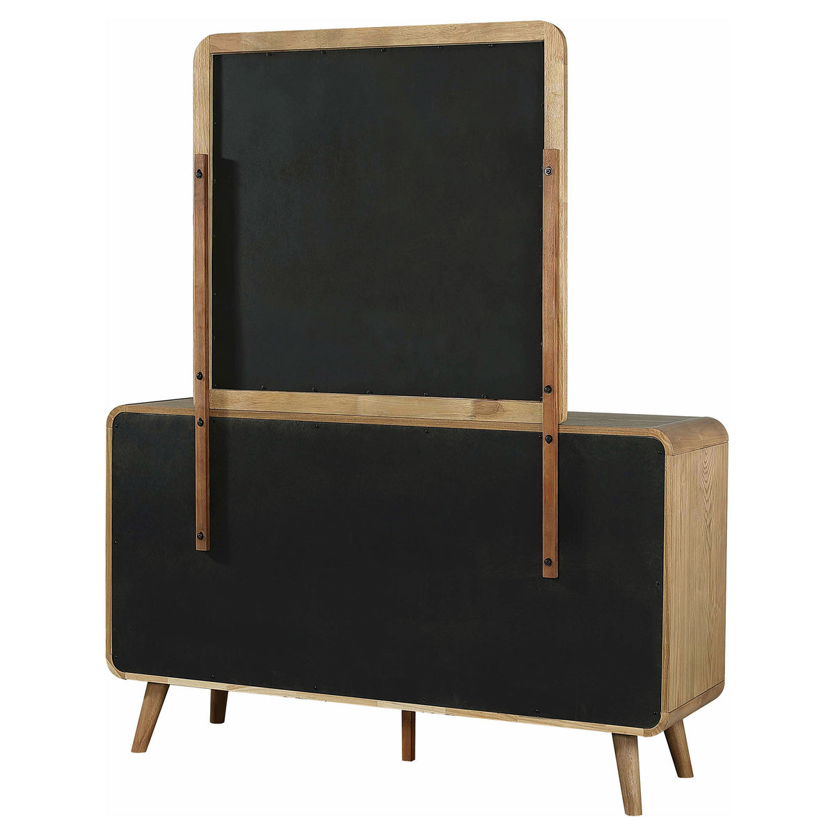 Robyn 6-drawer Dresser with Mirror Light Ash