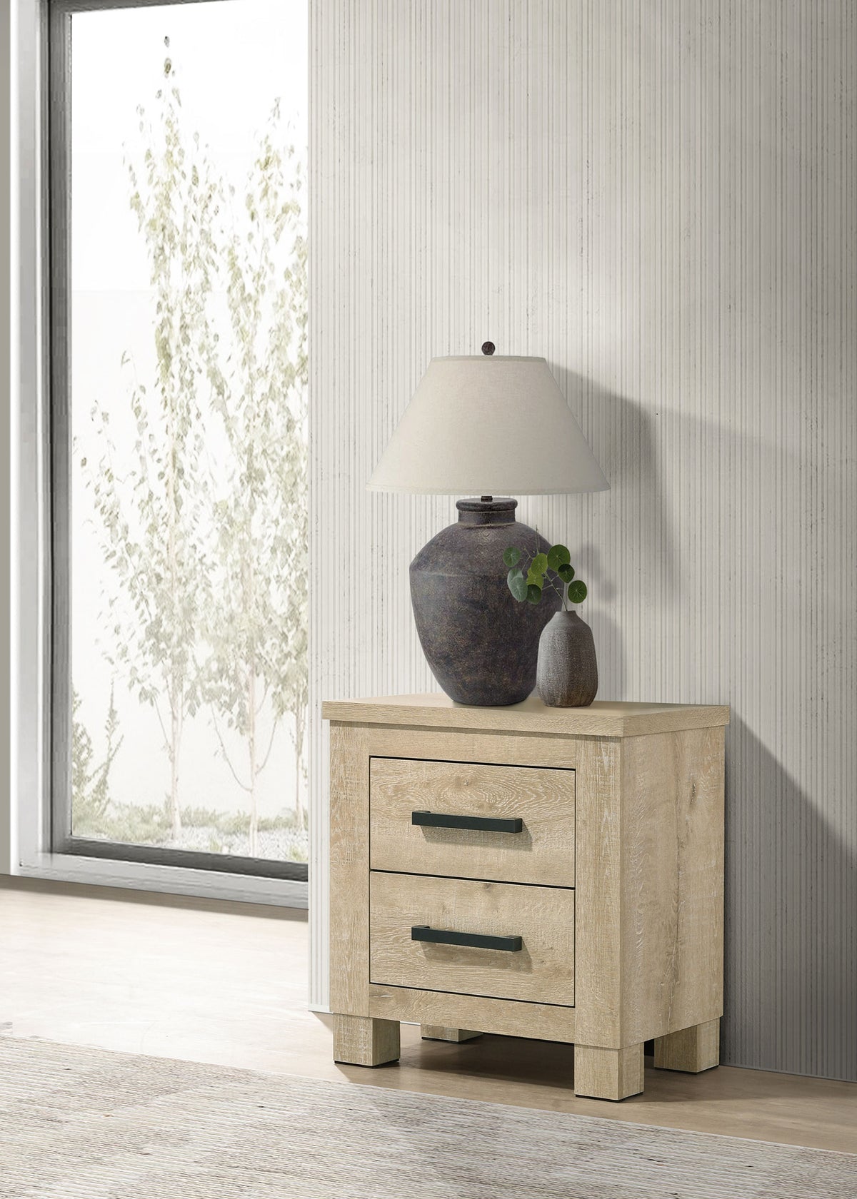 Oakglen 2-drawer Nightstand Weathered Oak