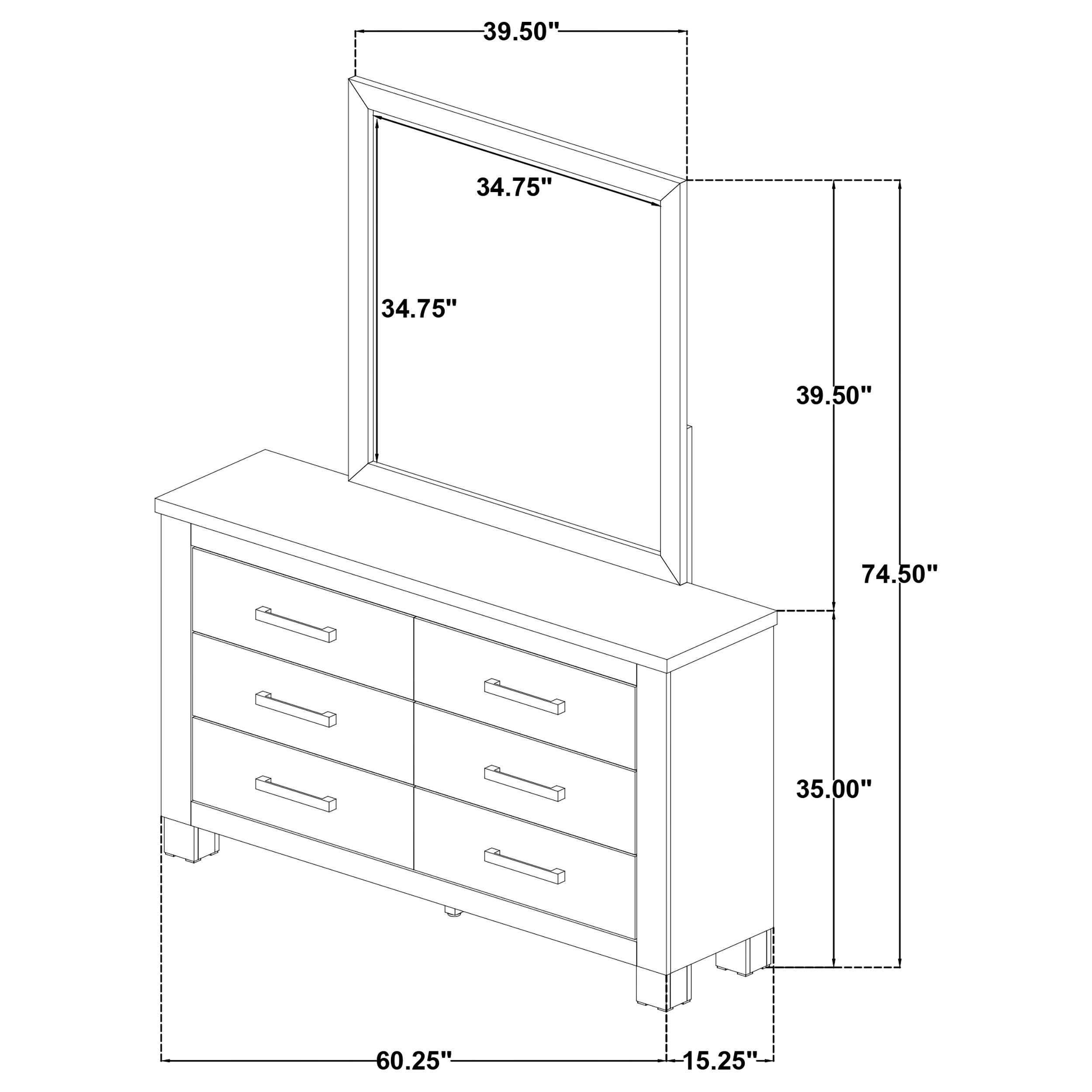 Oakglen Dresser and Mirror
