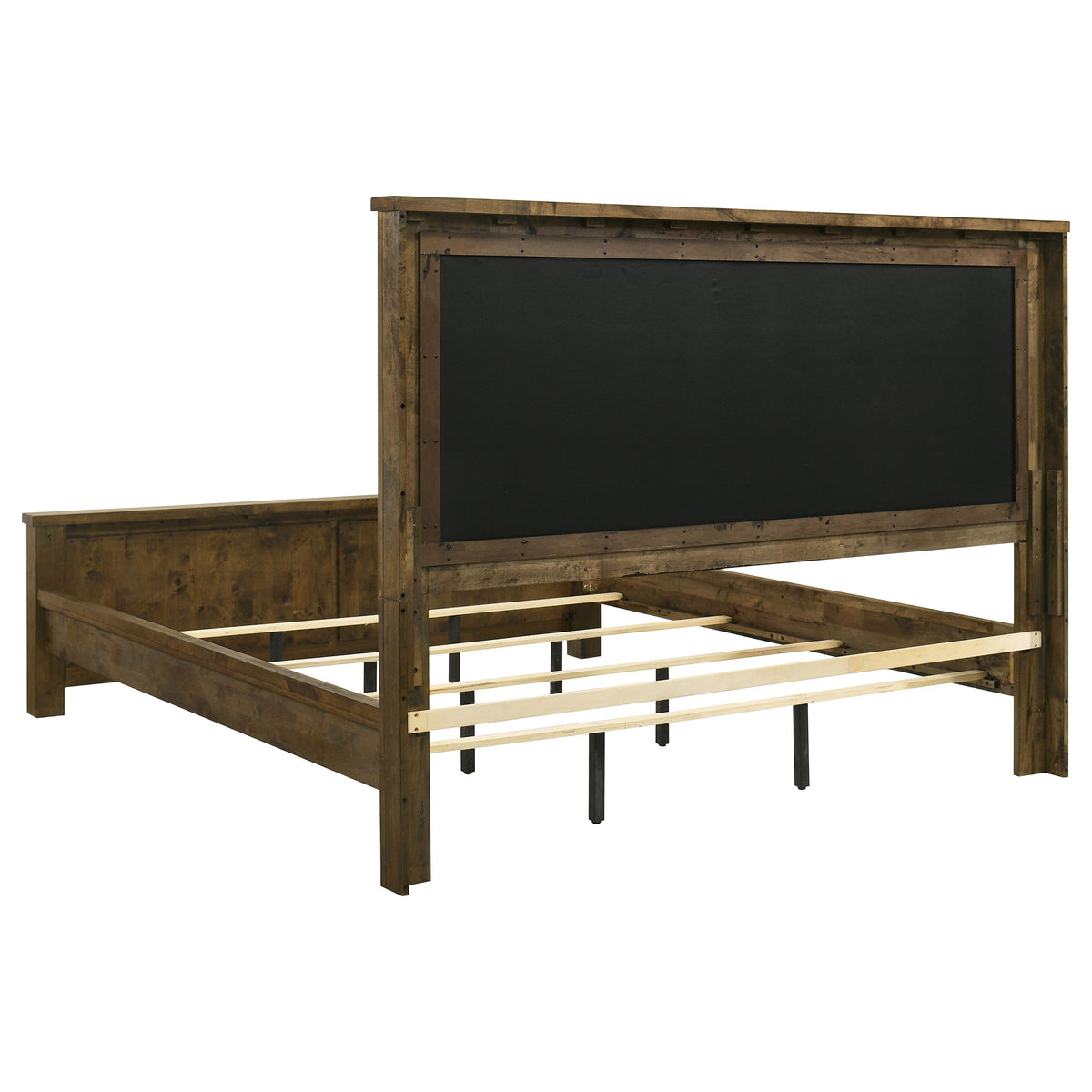 Doherty 4-piece Eastern King Bedroom Set with Upholstered Panel Bed Rustic Golden Brown