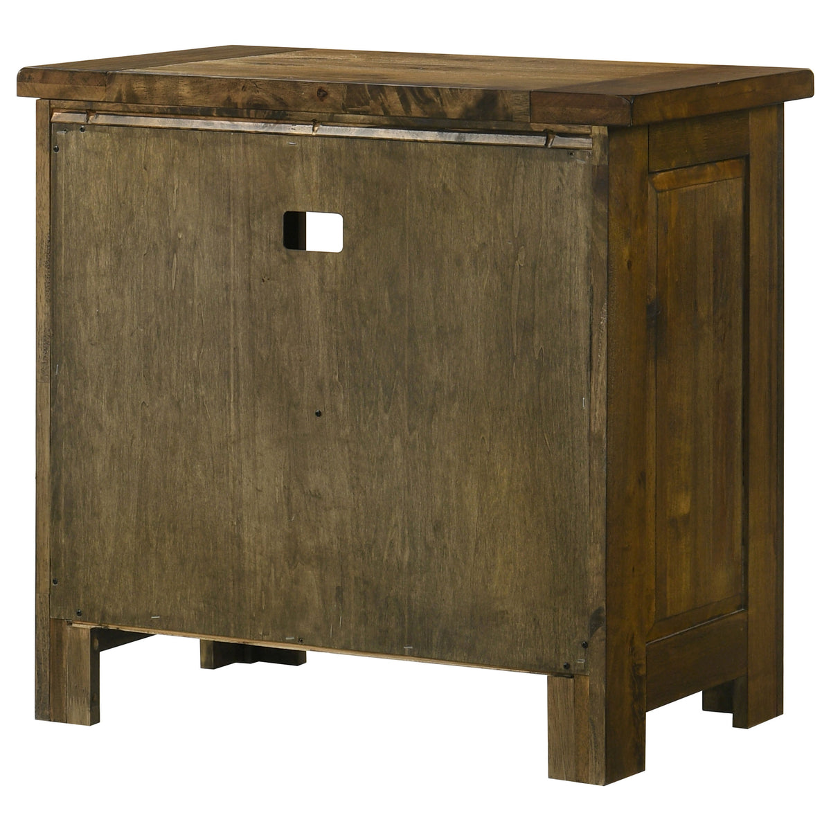 Doherty 1-drawer Nightstand with Open Cubby Rustic Golden Brown