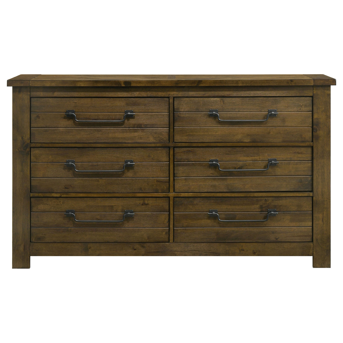 Doherty 6-drawer Dresser Rustic Golden Brown