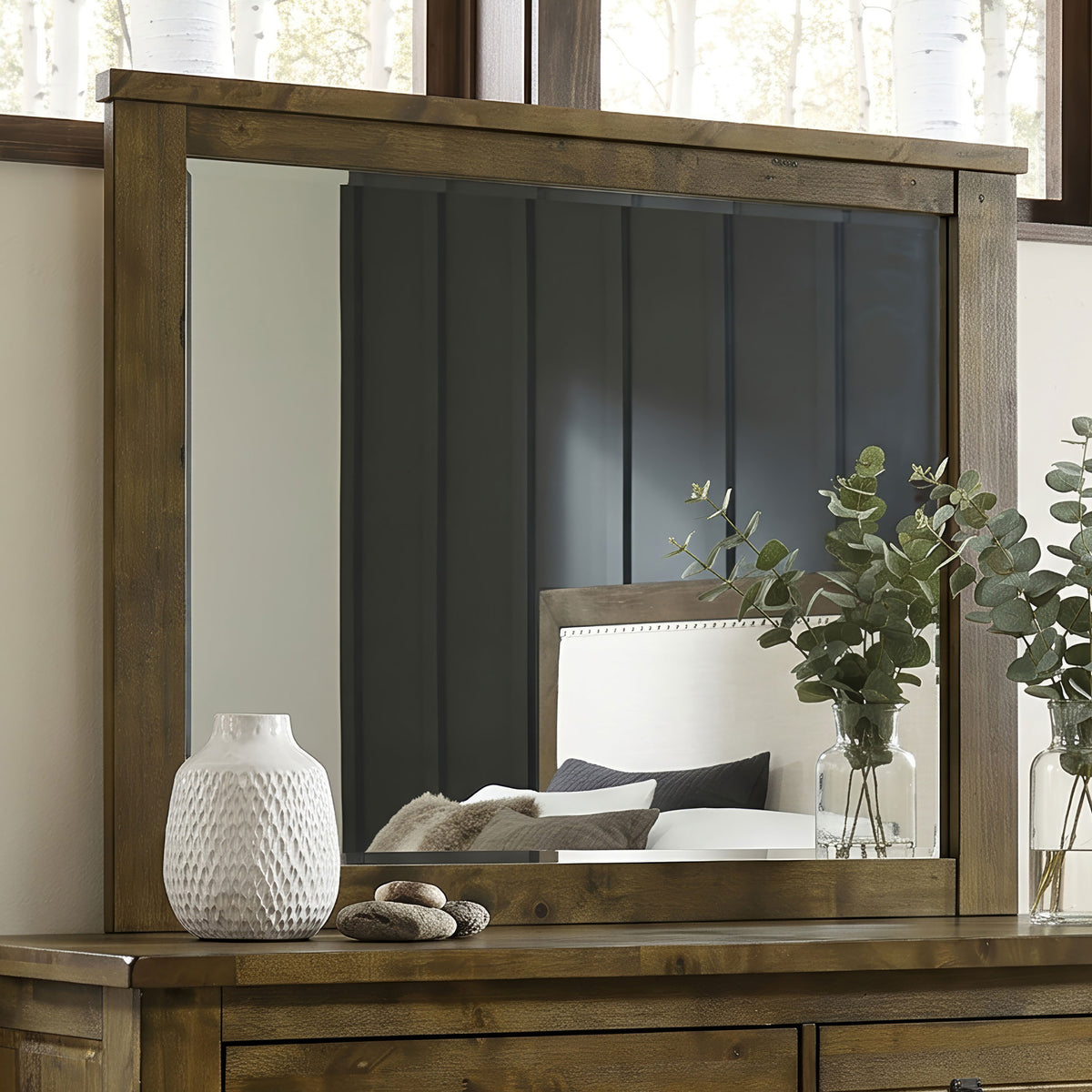 Doherty Dresser Mirror Rustic Golden Brown