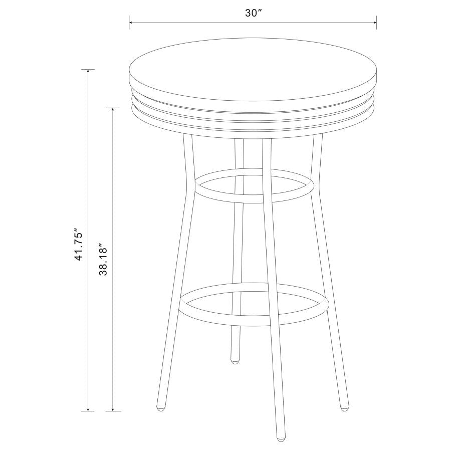 3 Piece 50's Retro Theodore Round Bar Table and Stool Set Chrome and Glossy White