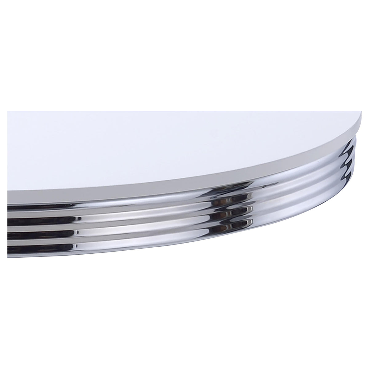 Retro 42-inch Round Dining Table White and Chrome