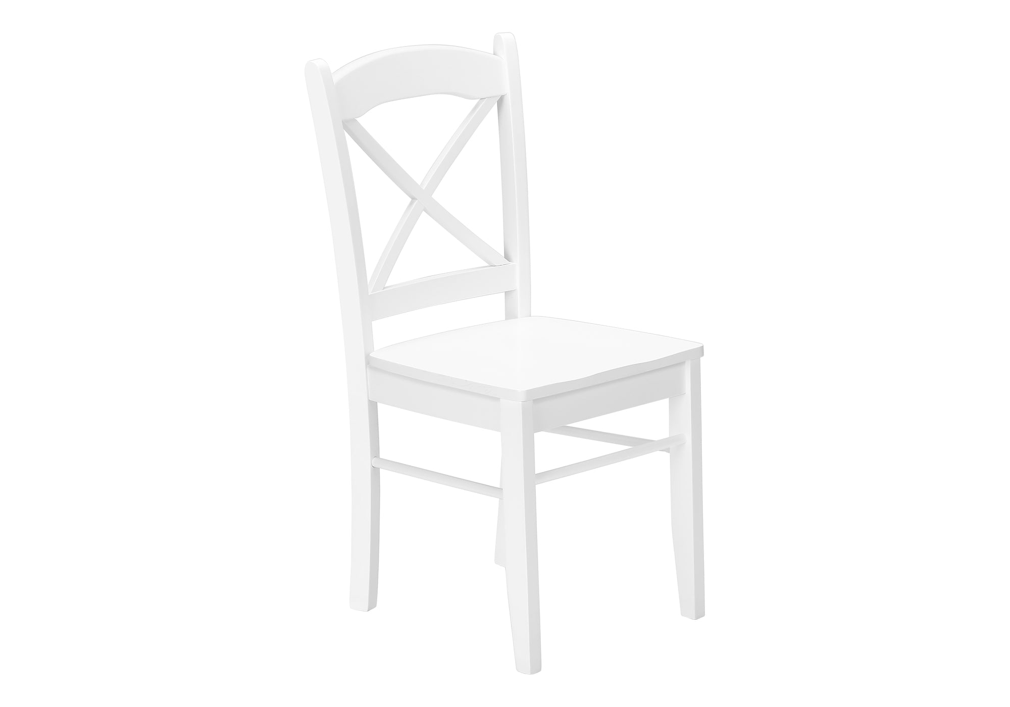 Modern X Back Kitchen Dining Side Chairs in White Set of 2