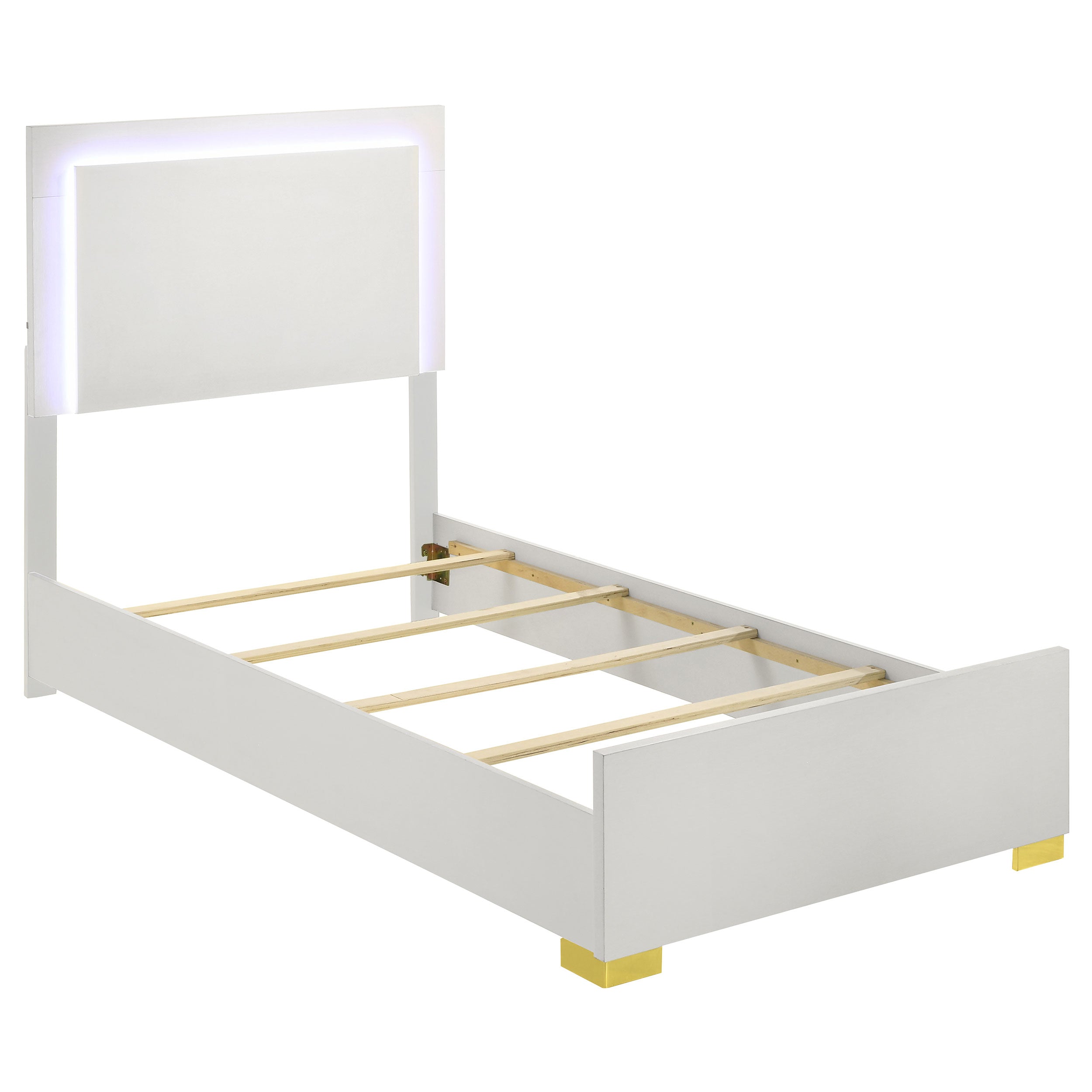 Marceline 4-piece Twin Bedroom Set with LED Headboard White