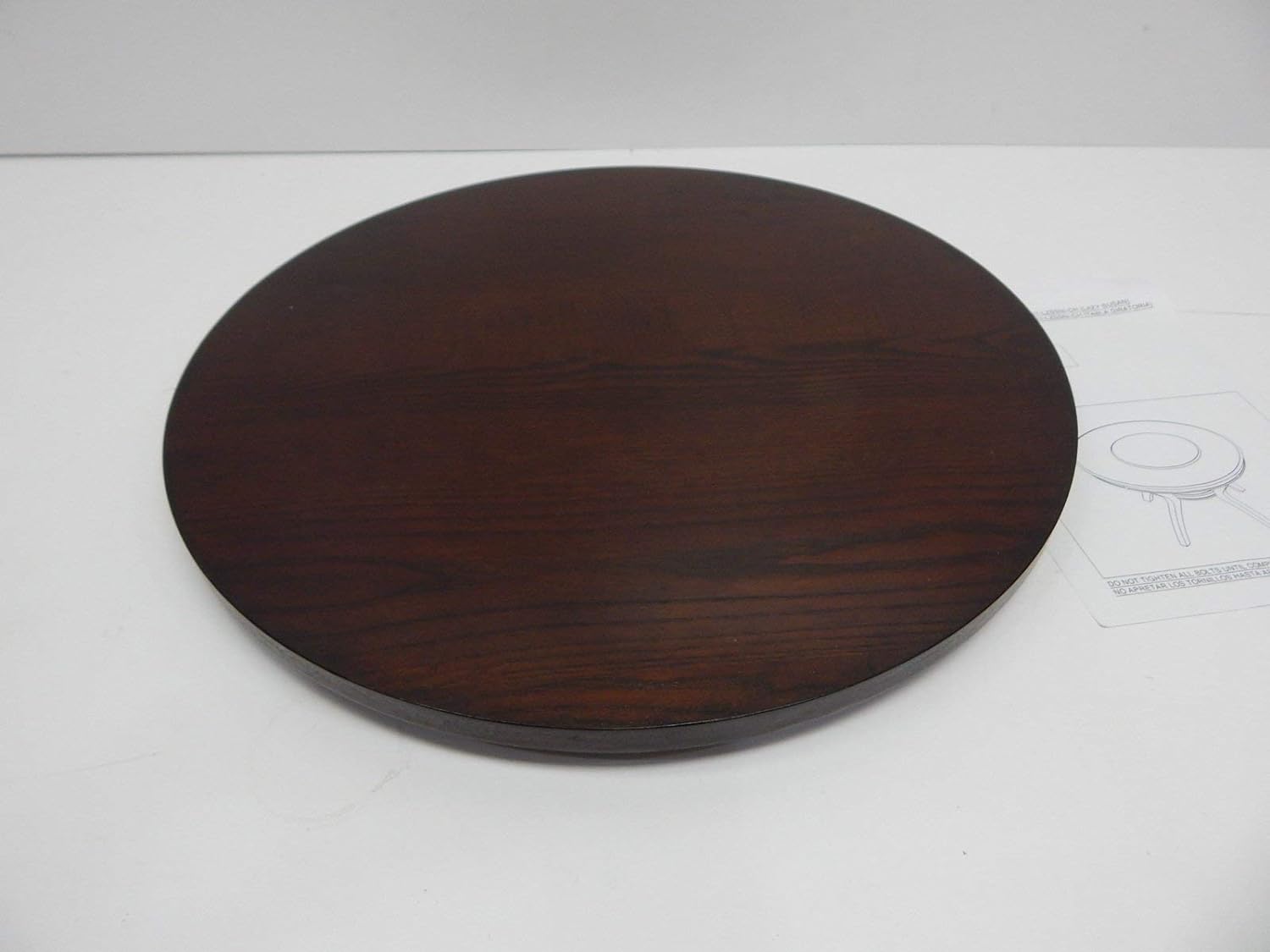 21-in Diameter Brown Wood Rotating Turntable Big Lazy Susan