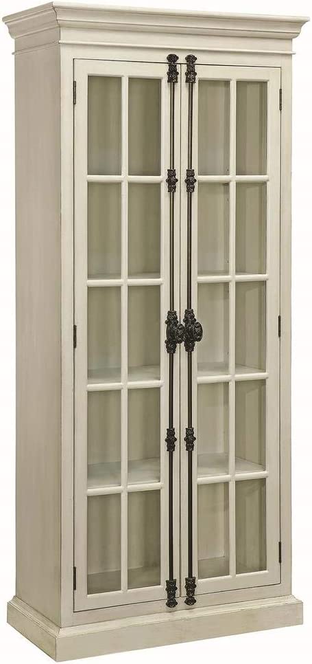 Toni 2-Door Tall Cabinet Antique White