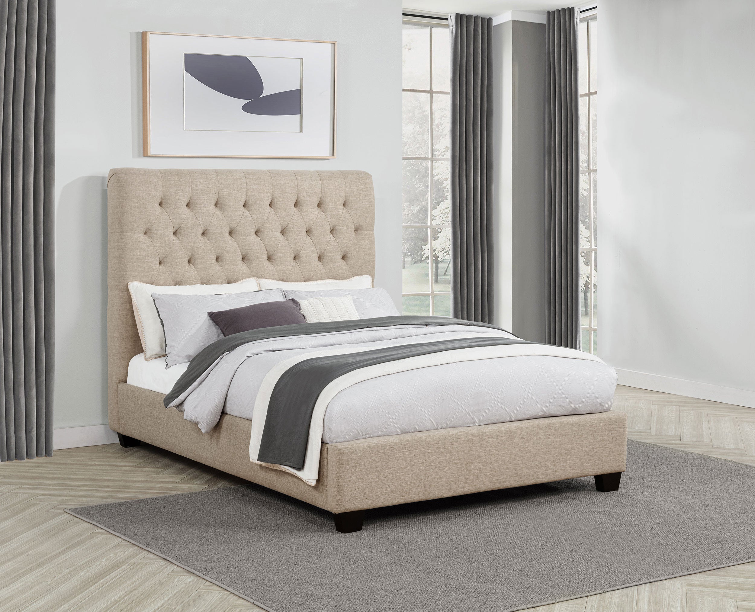 Chloe Upholstered Panel Bed