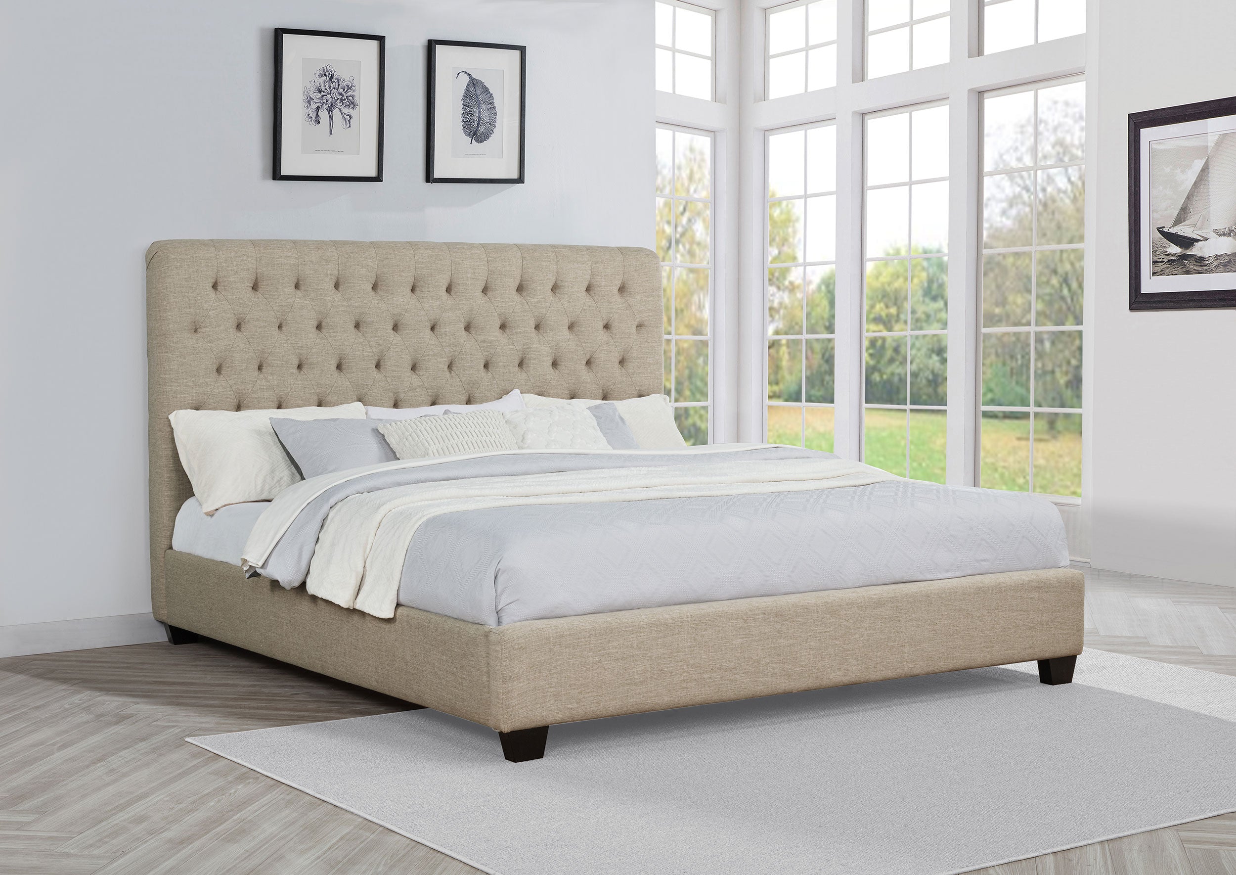Chloe Upholstered Panel Bed