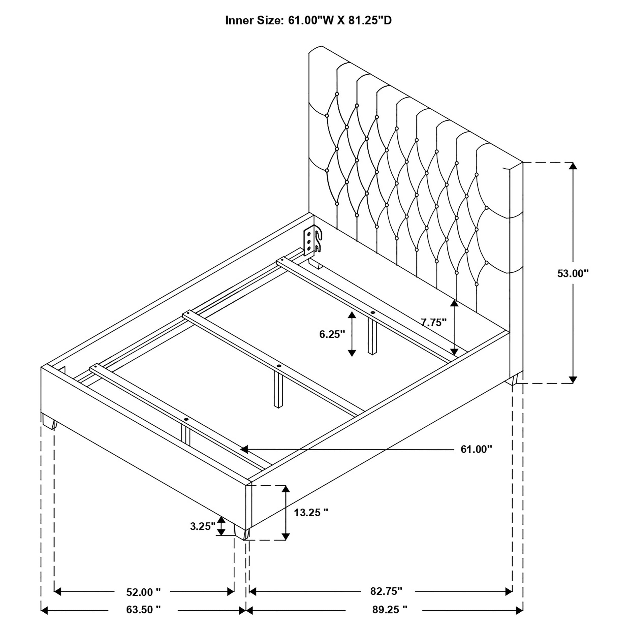 Chloe Upholstered Panel Bed