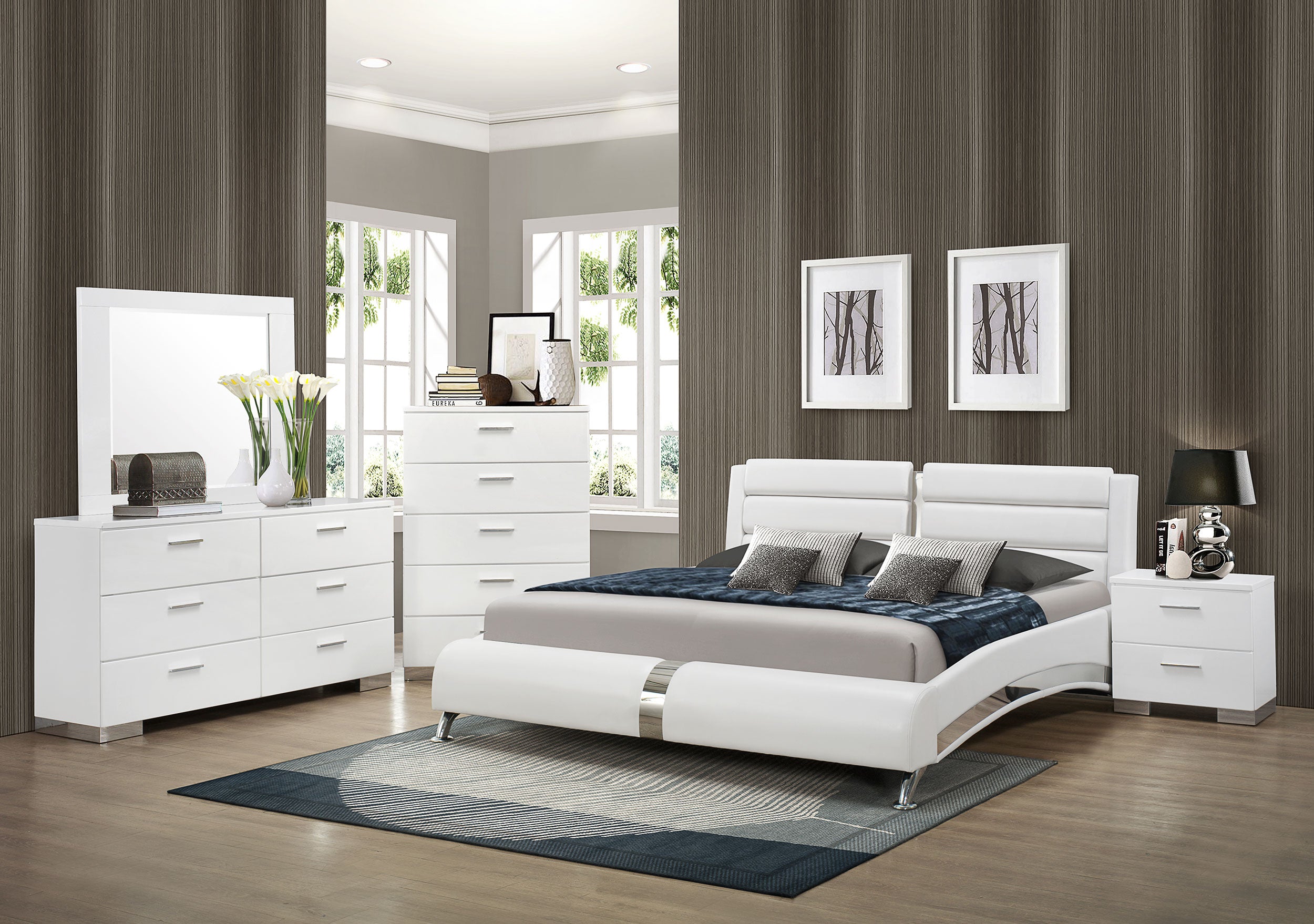 Jeremaine Upholstered Panel Bed