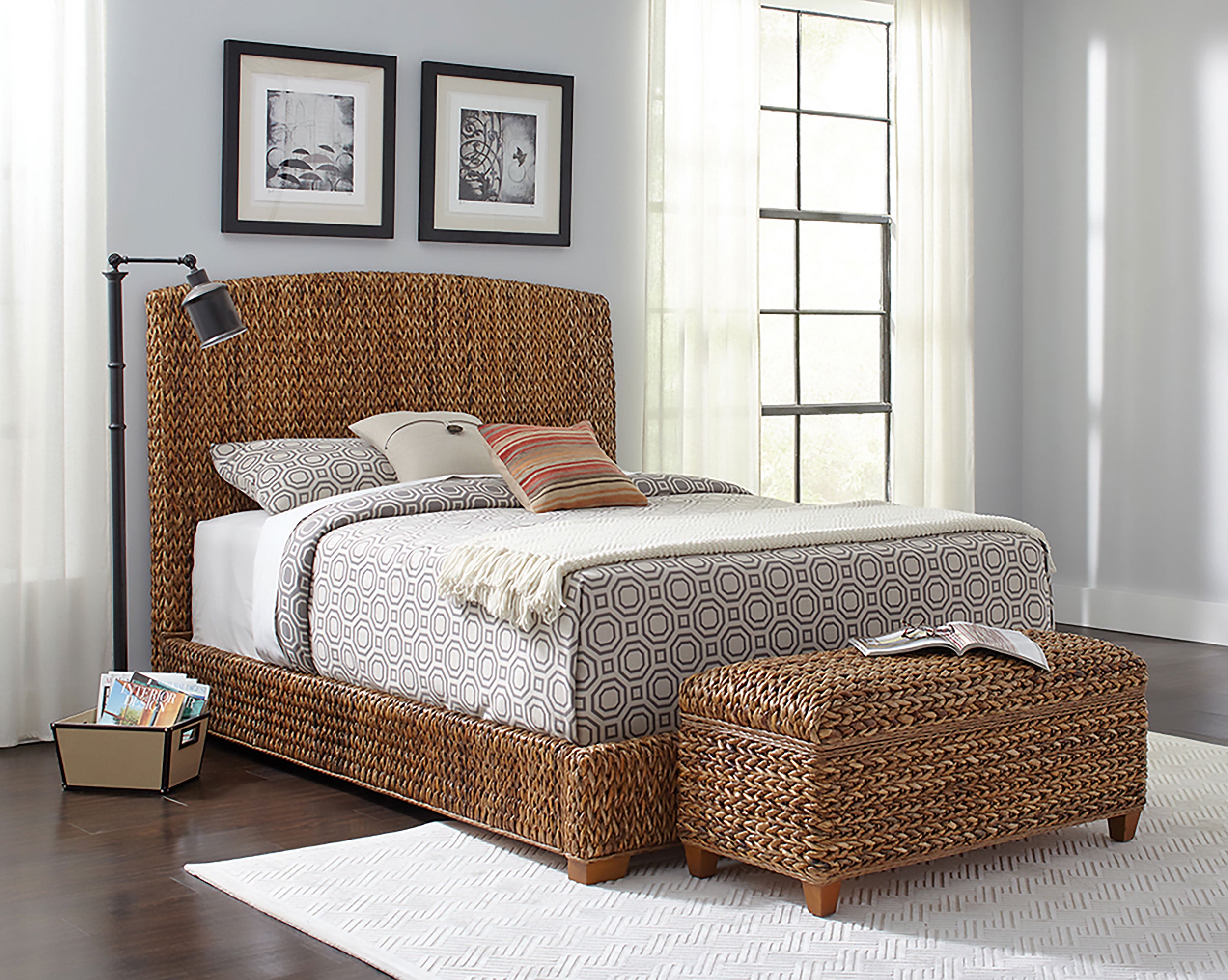 Laughton Banana Leaf Panel Bed
