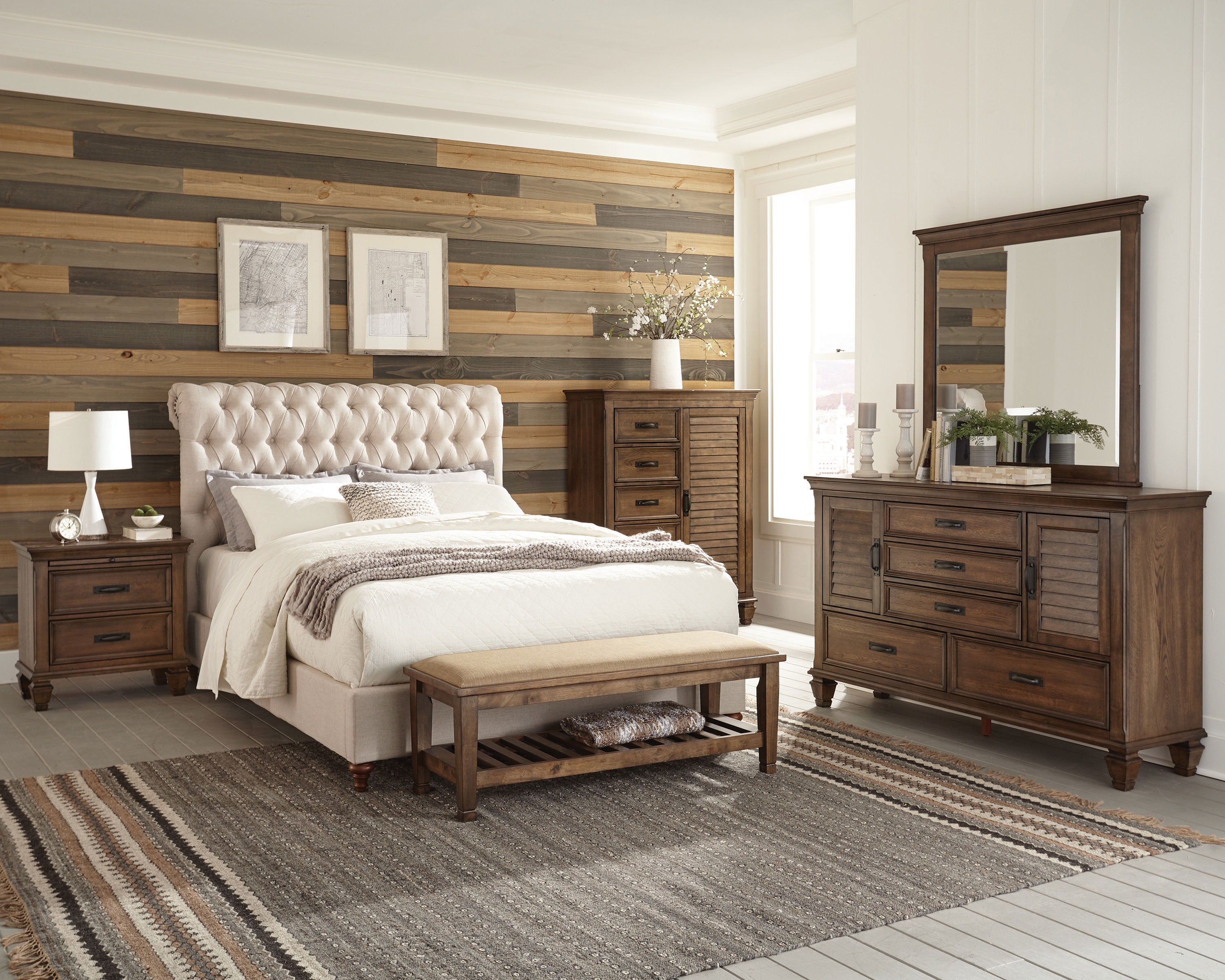 Devon Upholstered Panel Bed
