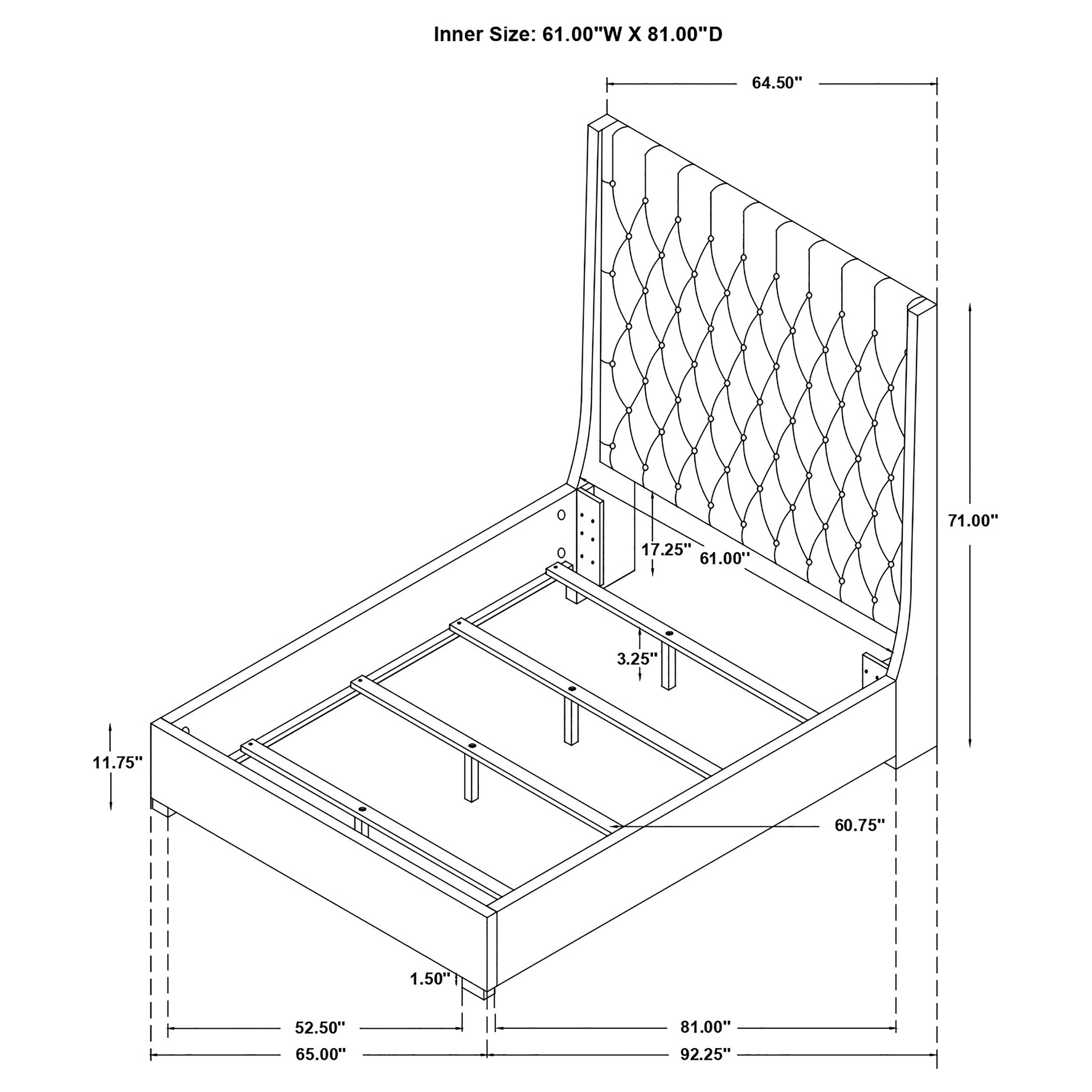 Camille Upholstered Panel Bed