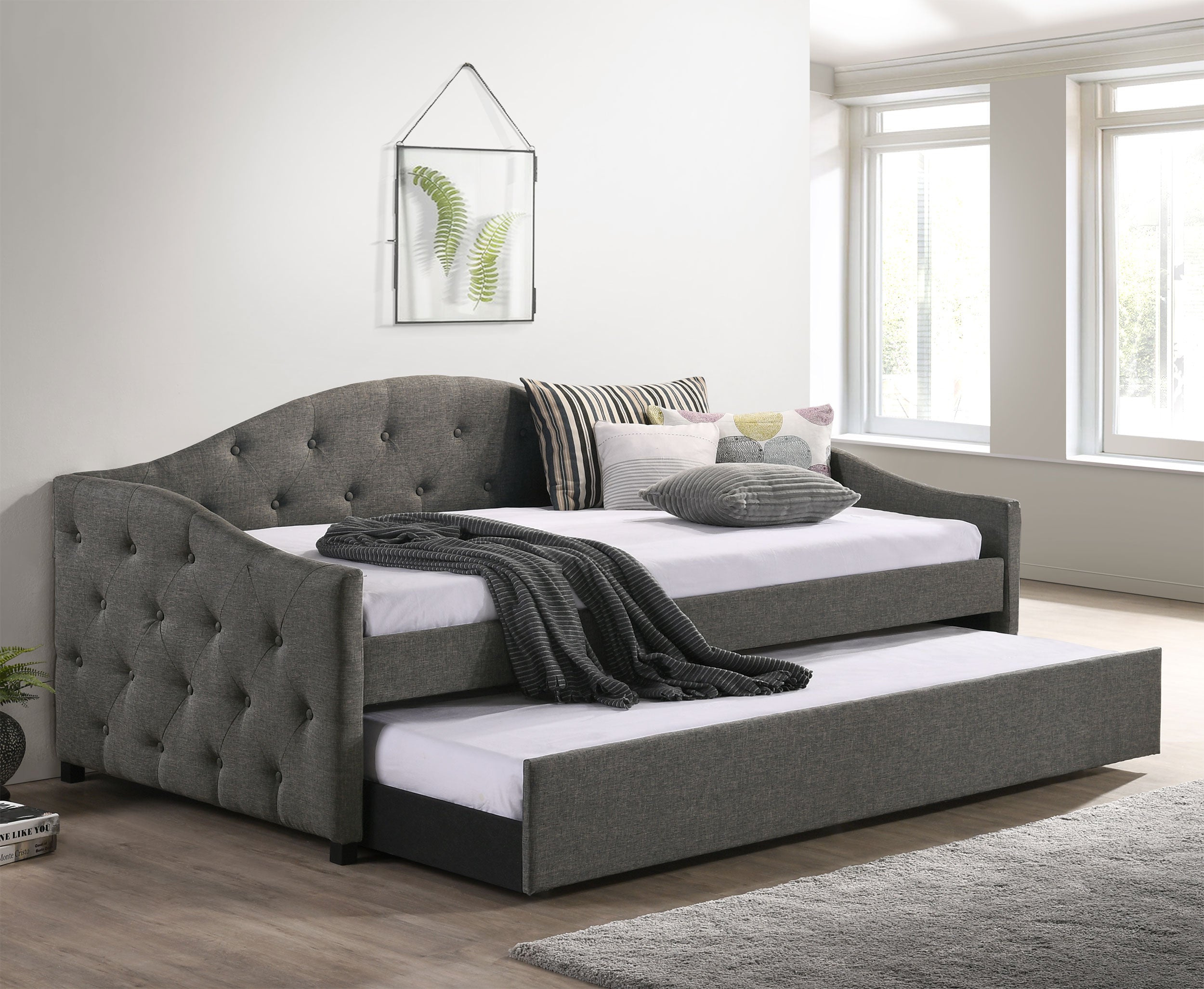 Sadie Upholstered Daybed with Trundle