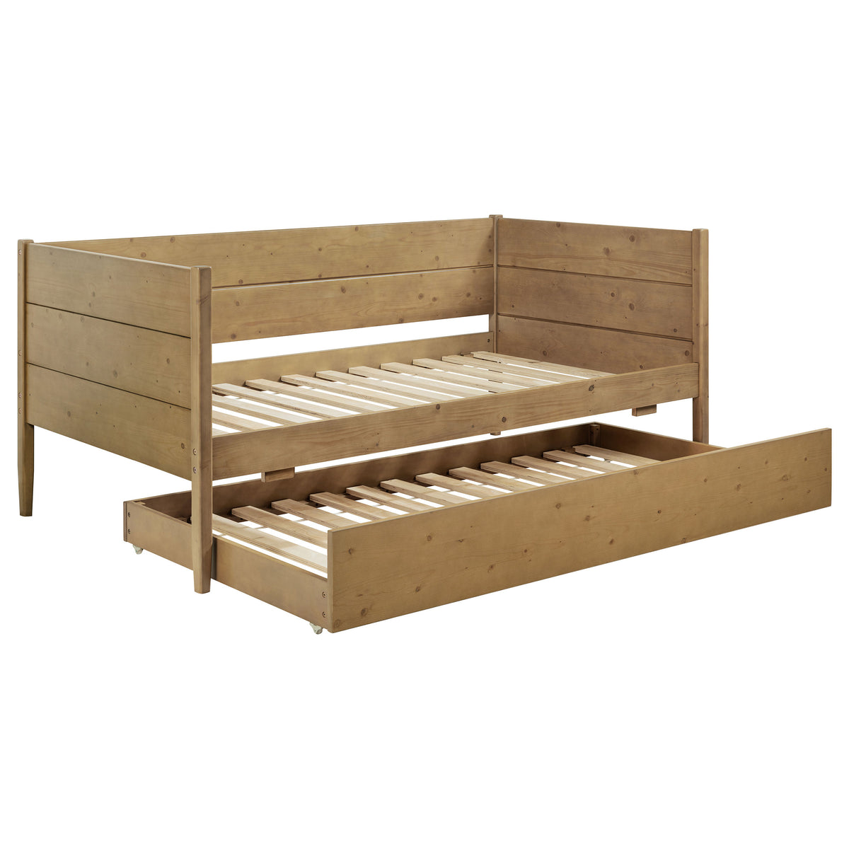Calinda Wood Twin Daybed with Trundle Natural
