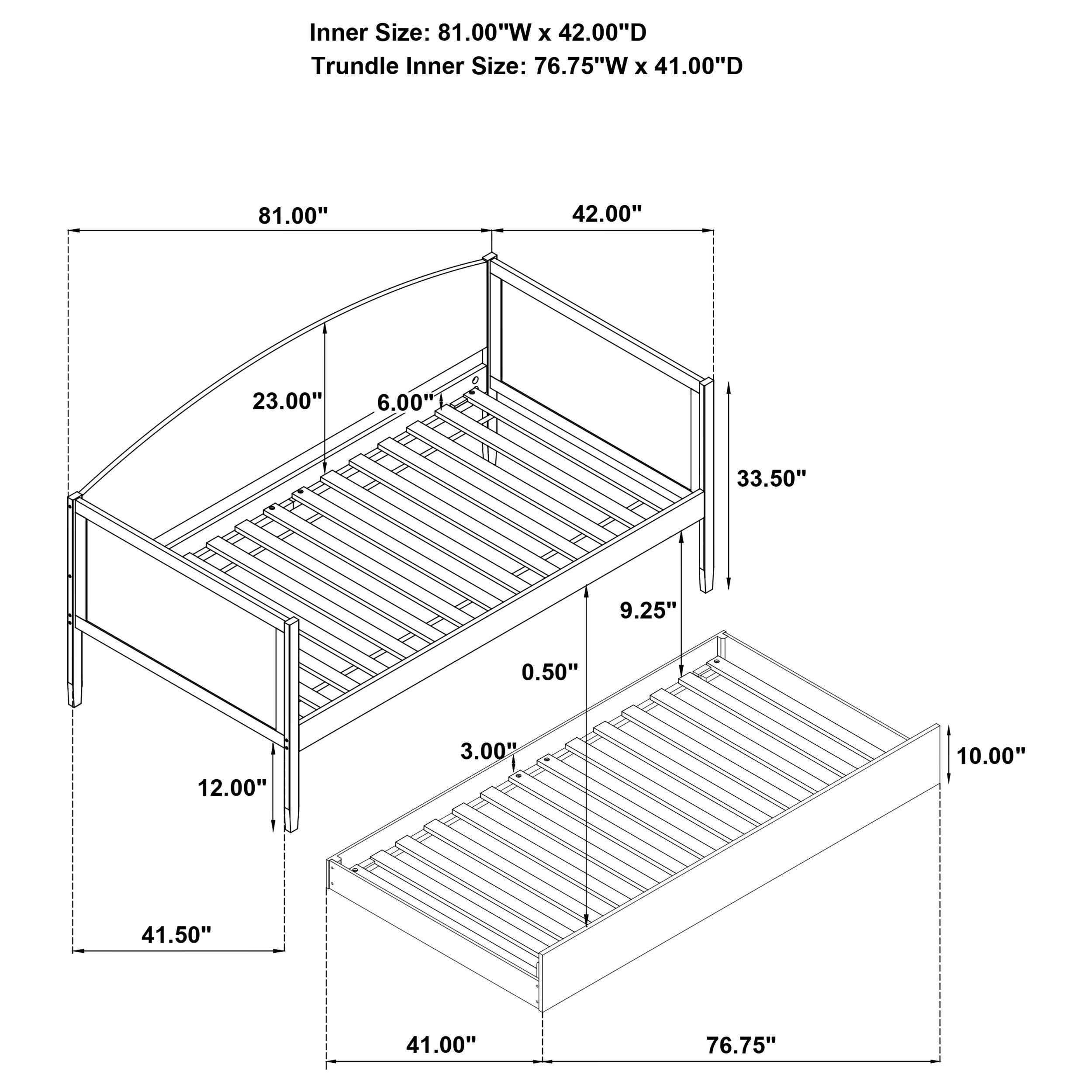 Bozeman Wood Daybed with Trundle