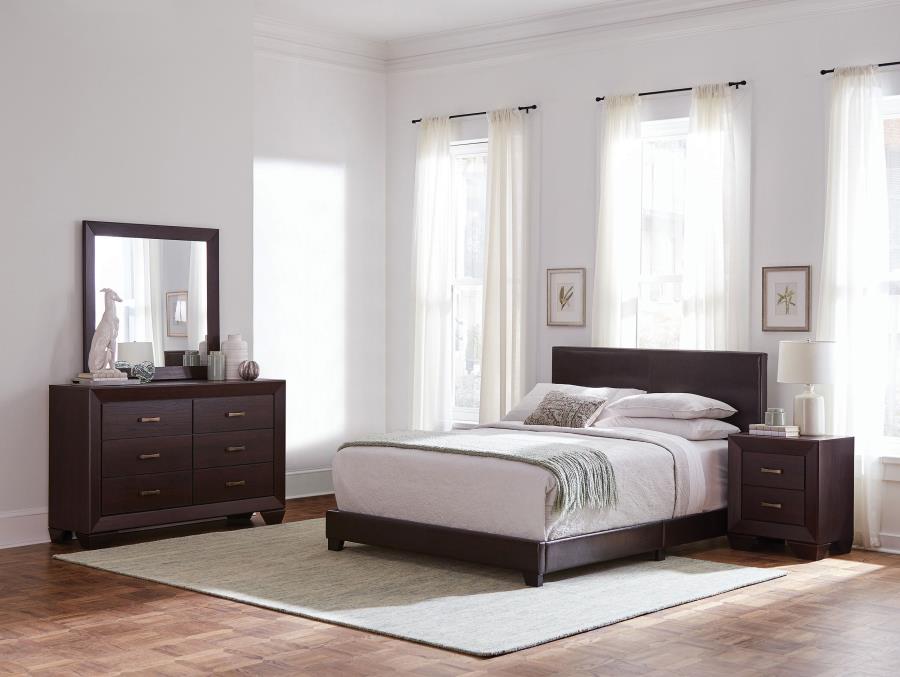 Dorian 4-piece Full Bedroom Set Brown and Dark Cocoa