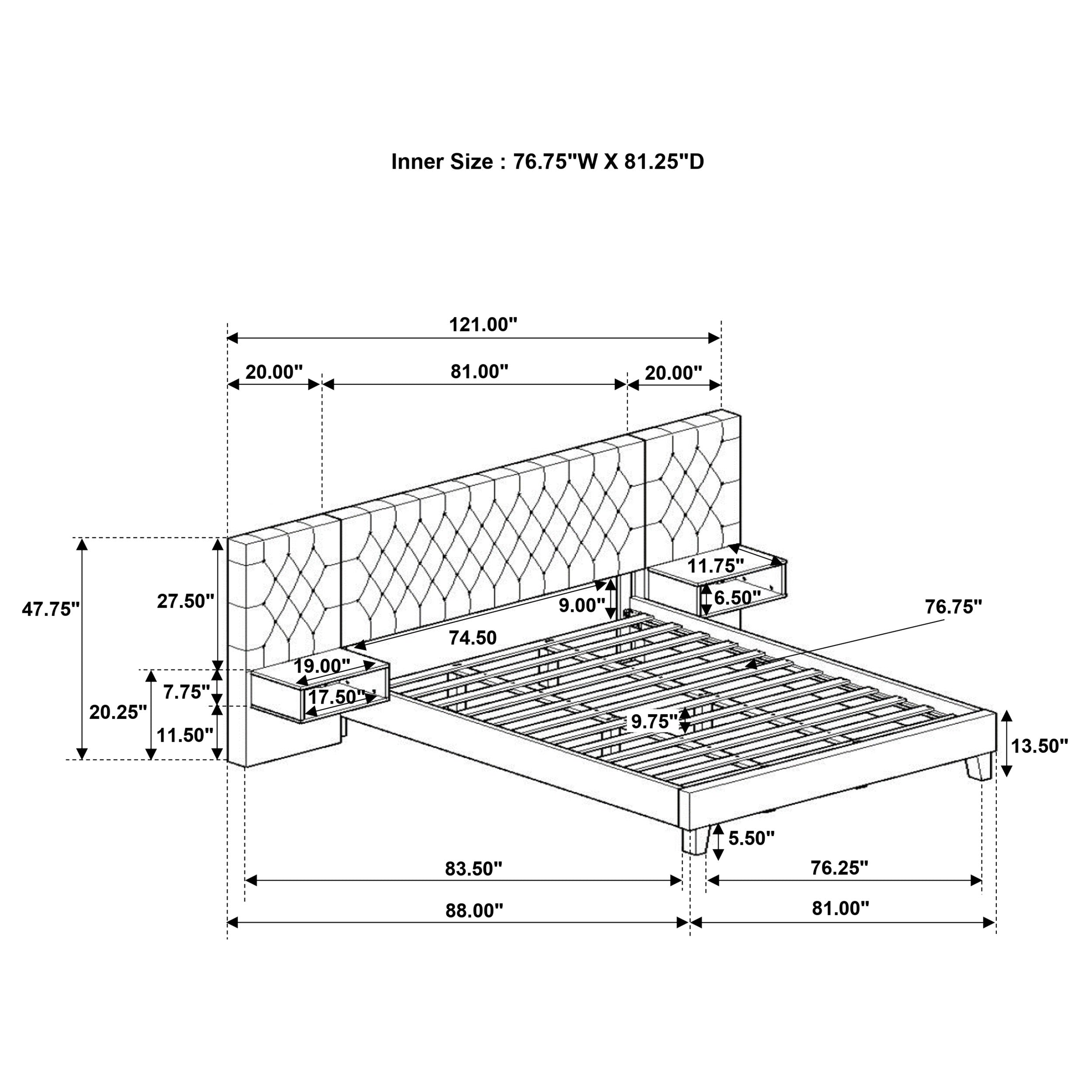 Marley Upholstered Wall Panel Bed