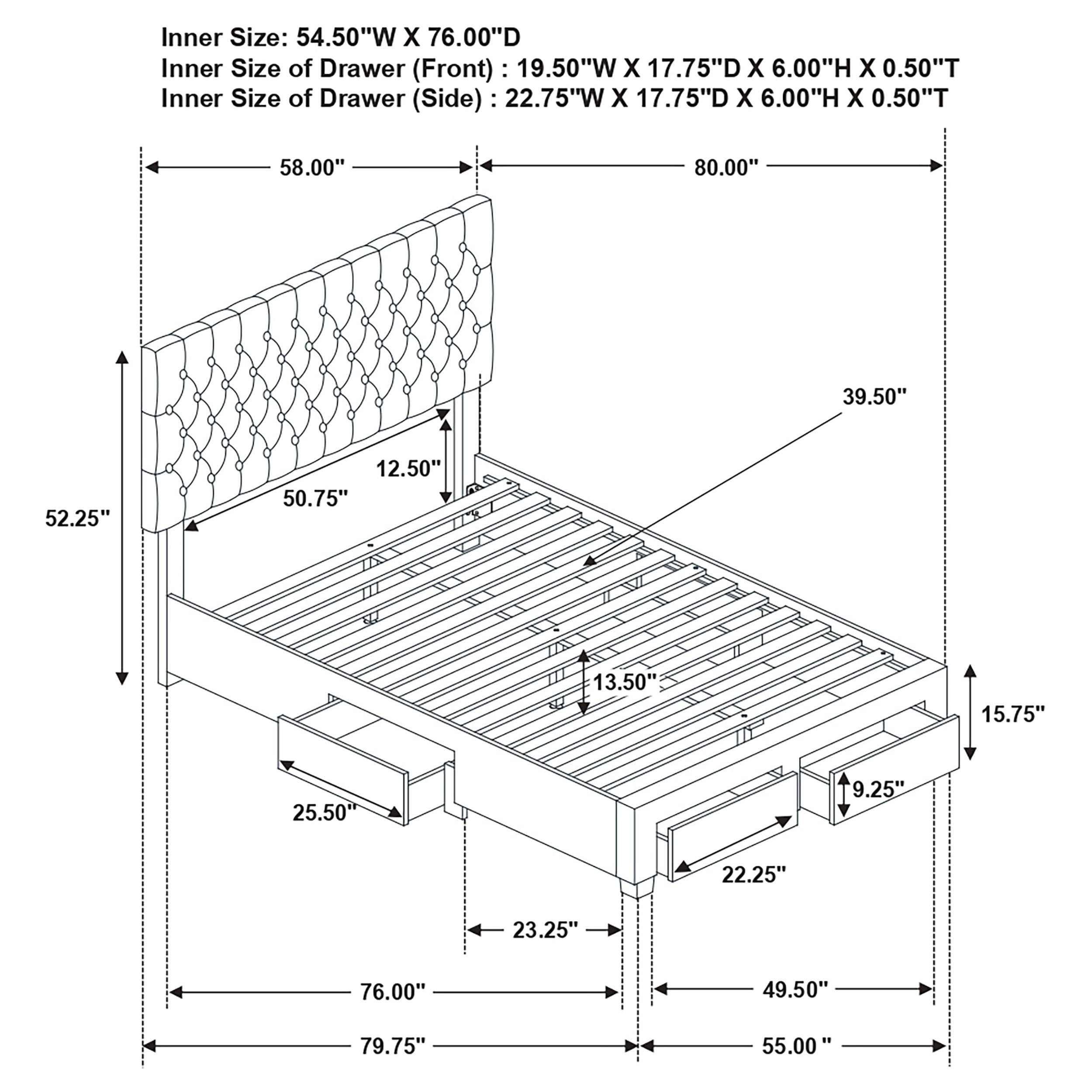 Soledad Upholstered Panel Storage Bed
