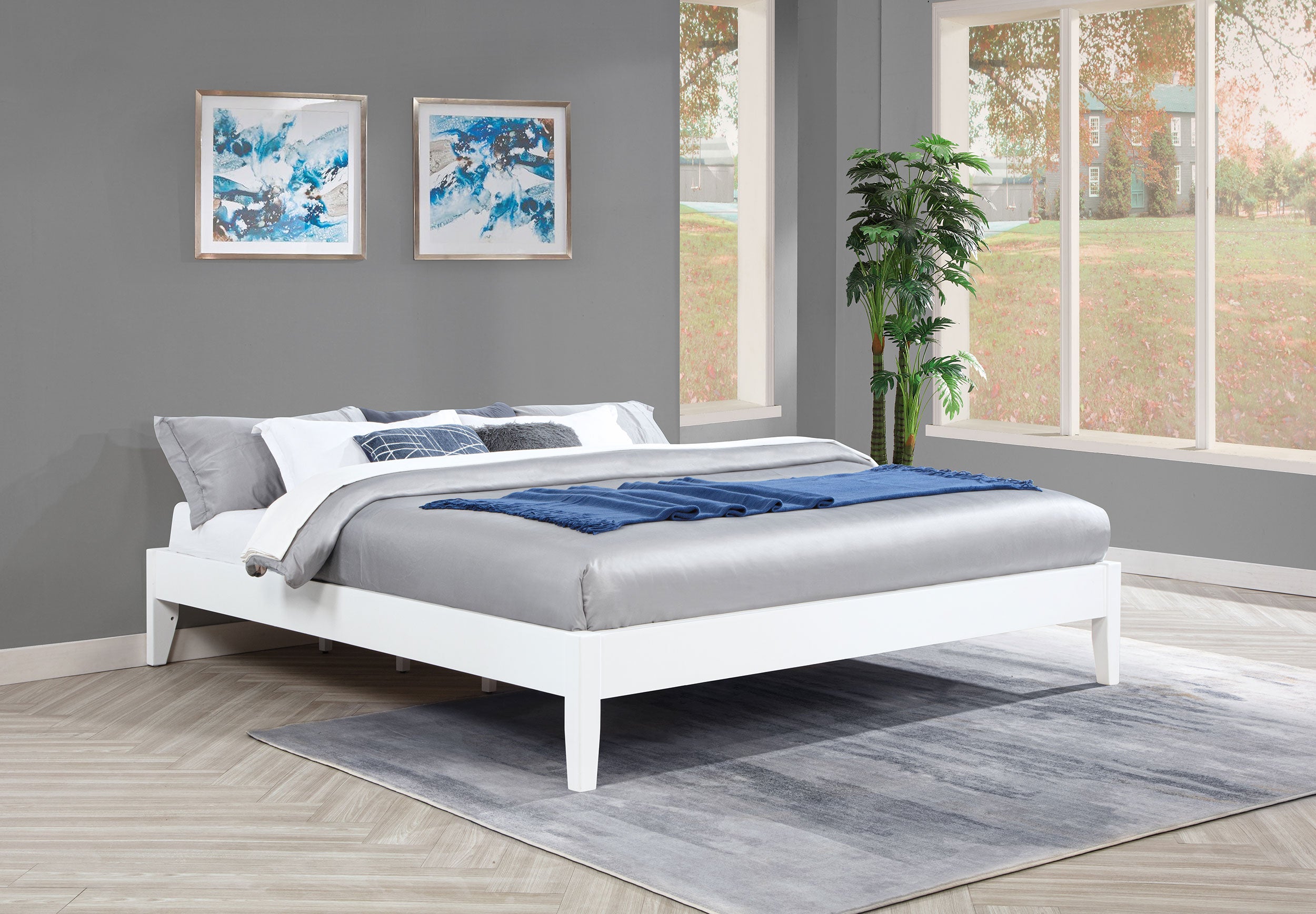 Hounslow Queen Universal Platform Bed - White