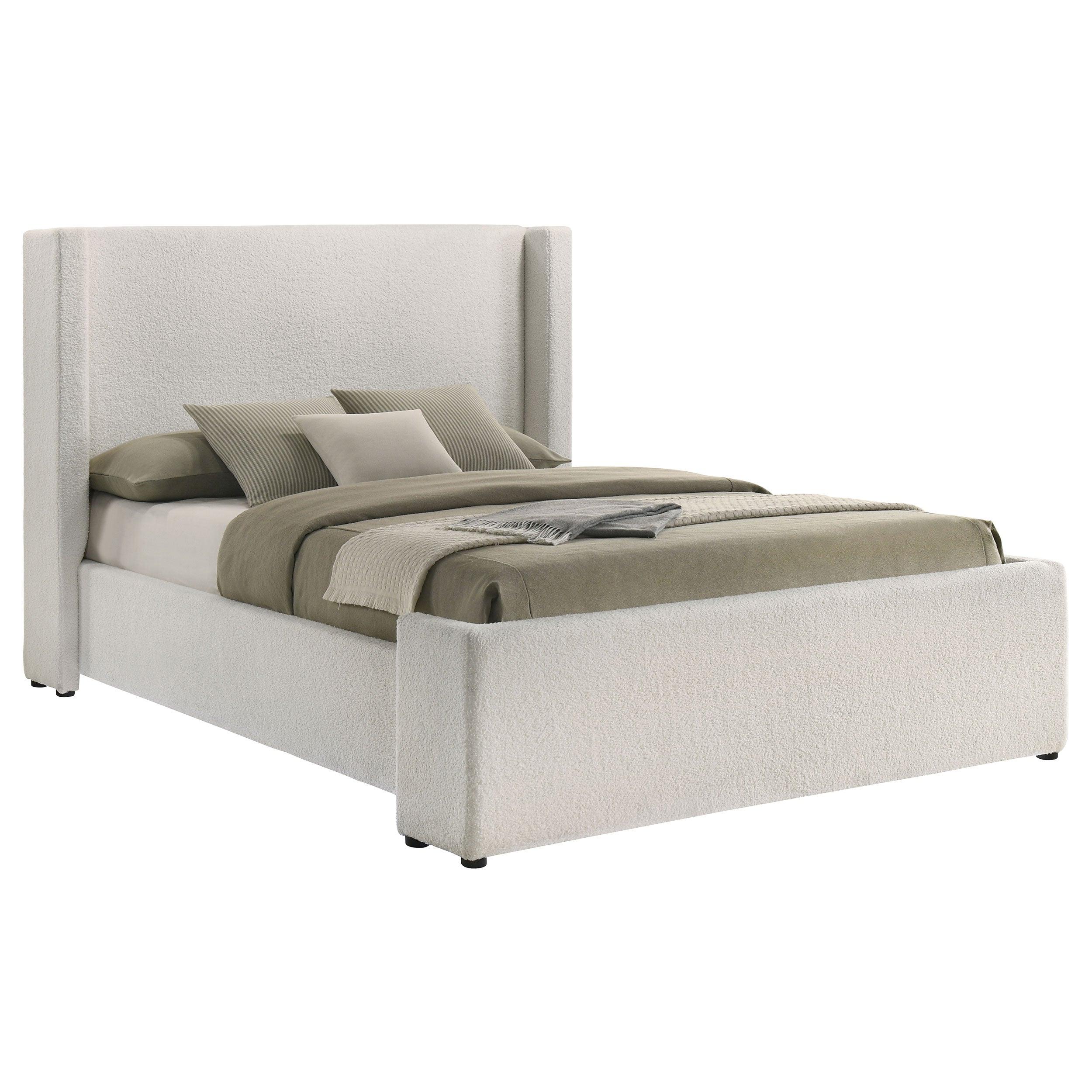 Alamosa Upholstered Wingback Bed